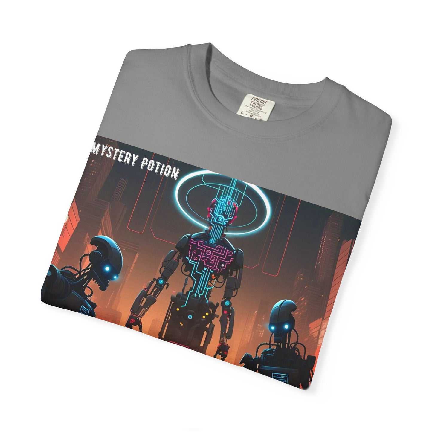 Retro Sci-Fi Graphic T-Shirt, Unisex Casual Tee, Cyberpunk Art Shirt, Gift for Nerds, Vintage Style Tee