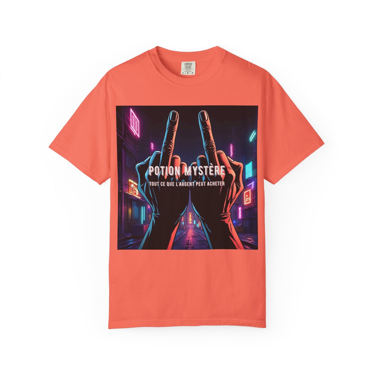 'Tout Ce Que L'Argent Peut Acheter' par Potion Mystère, Two Fingers Up Unisex T-Shirt with Artistic Graphic Design, Casual Wear, Streetwear Style, Gift for Art Lovers, Unique Graphic Tee, [...]