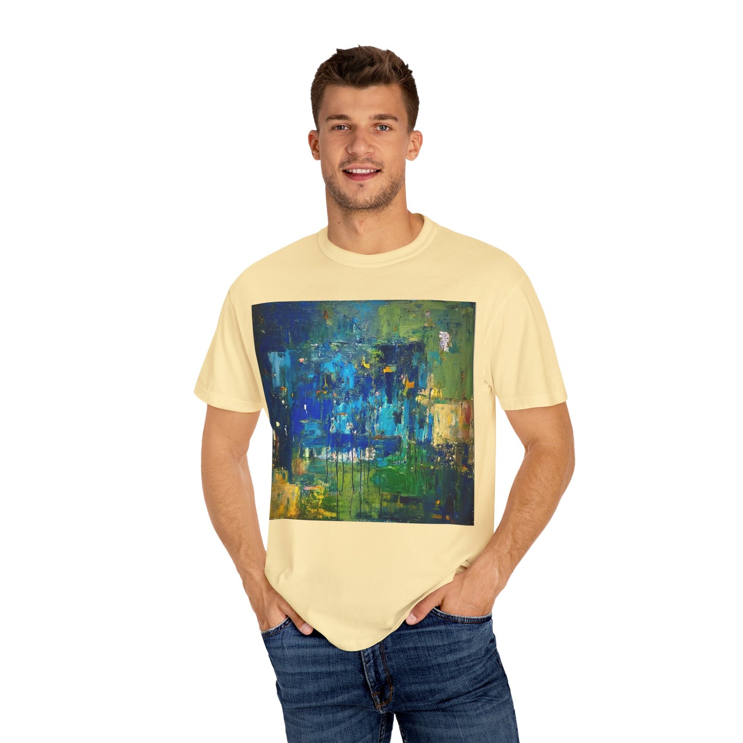 Artistic Unisex T-Shirt, Colorful Abstract Tee, Casual Wear, Gift for Art Lovers, Summer Essential, Unique Graphic Shirt