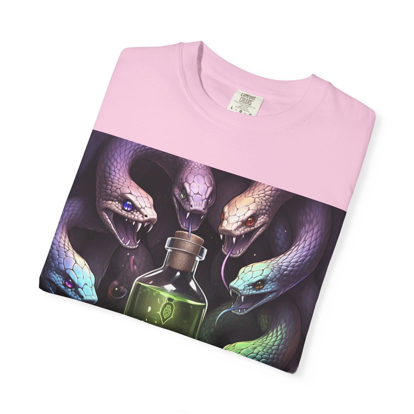 'Poking Sticks At Snakes' by Mystery Potion, Unisex T-shirt | Snakes Design | Perfect for Halloween, Gifts, Cozy Wear, Unique Apparel, Vintage Vibe