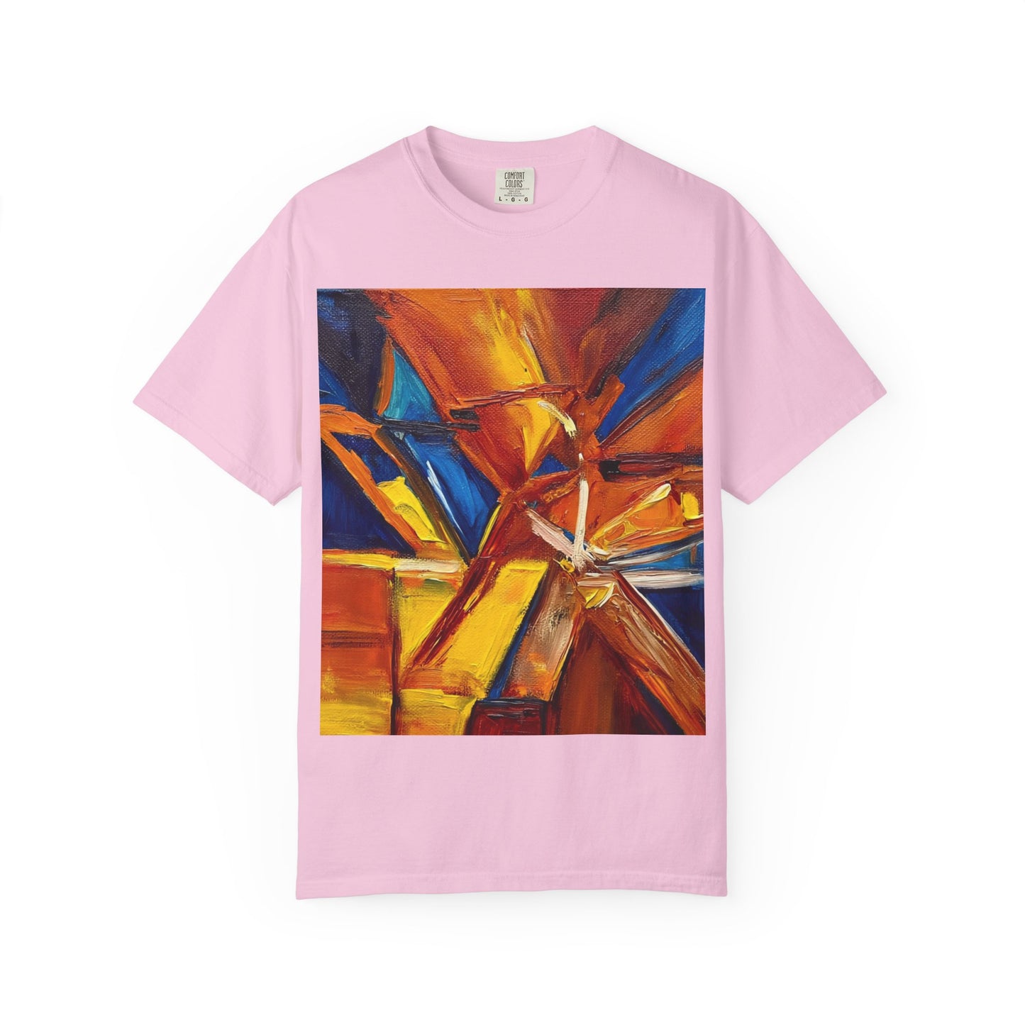 Vibrant Abstract Art T-shirt, Unisex Garment-Dyed Tee, Colorful Graphic Shirt, Stylish Artwear, Unique Gift Idea for Art Lovers