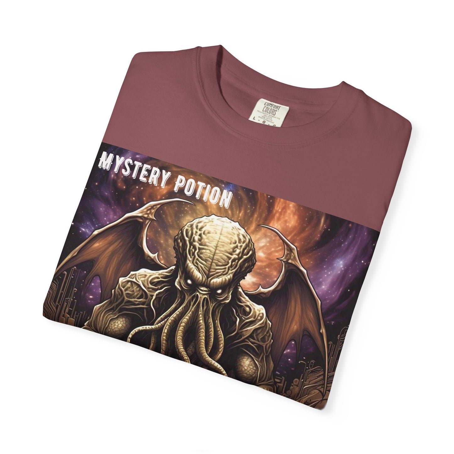 Mystery Potion Unisex T-Shirt, Cthulhu Inspired Tee, Gothic Apparel, Witchy Clothing, Halloween Outfit, Fantasy Fan Gift