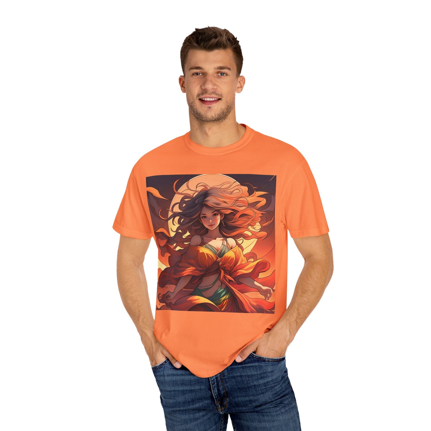 Mystical Autumn Goddess T-shirt, Enchanted Graphic Tee, Boho Style Apparel, Art Inspired Top, Unique Gift for Her, Festival Fashion