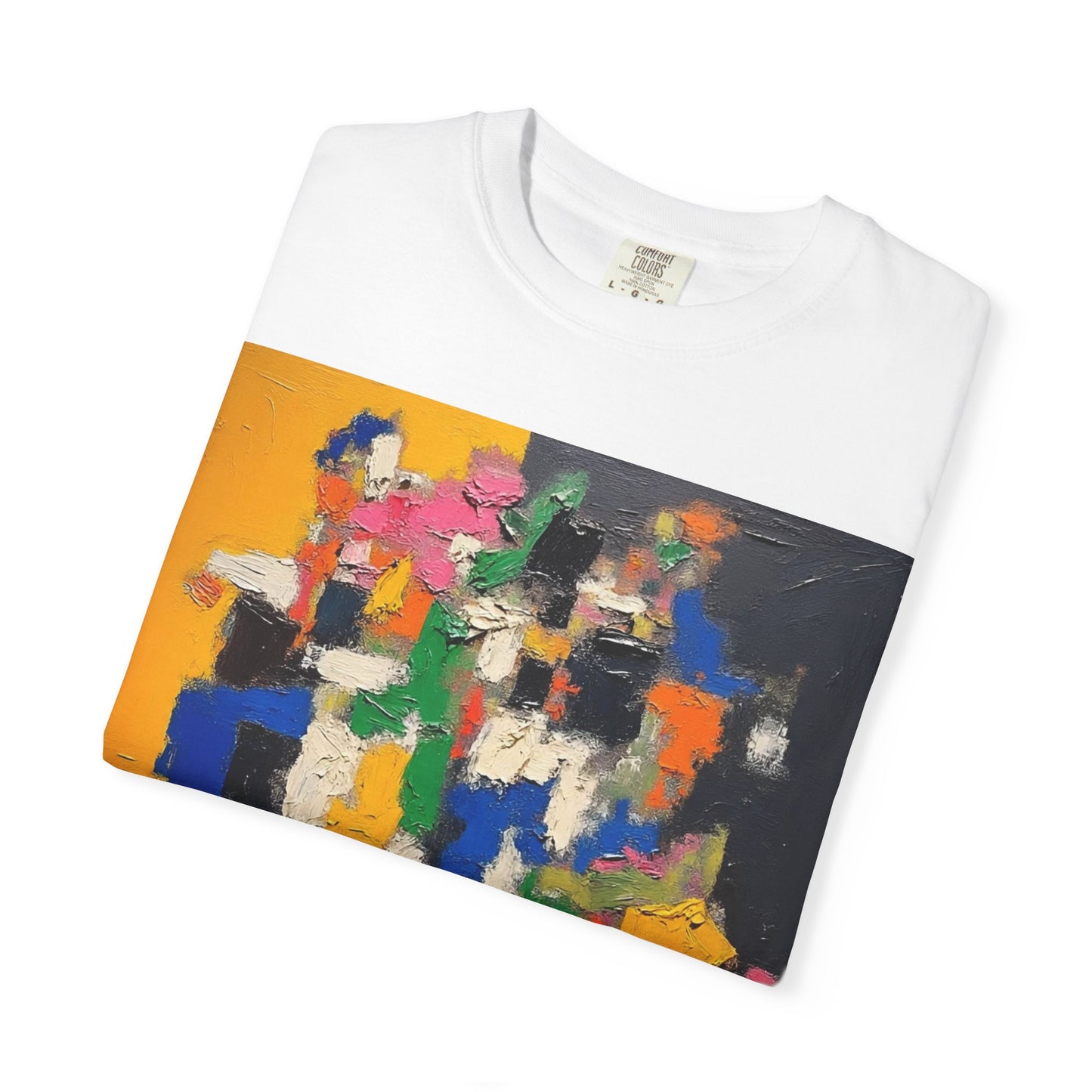 Vibrant Abstract Art Unisex T-Shirt, Colorful Graphic Tee, Casual Wear, Trendy Gift for Art Lovers, Perfect for Summer Festivals