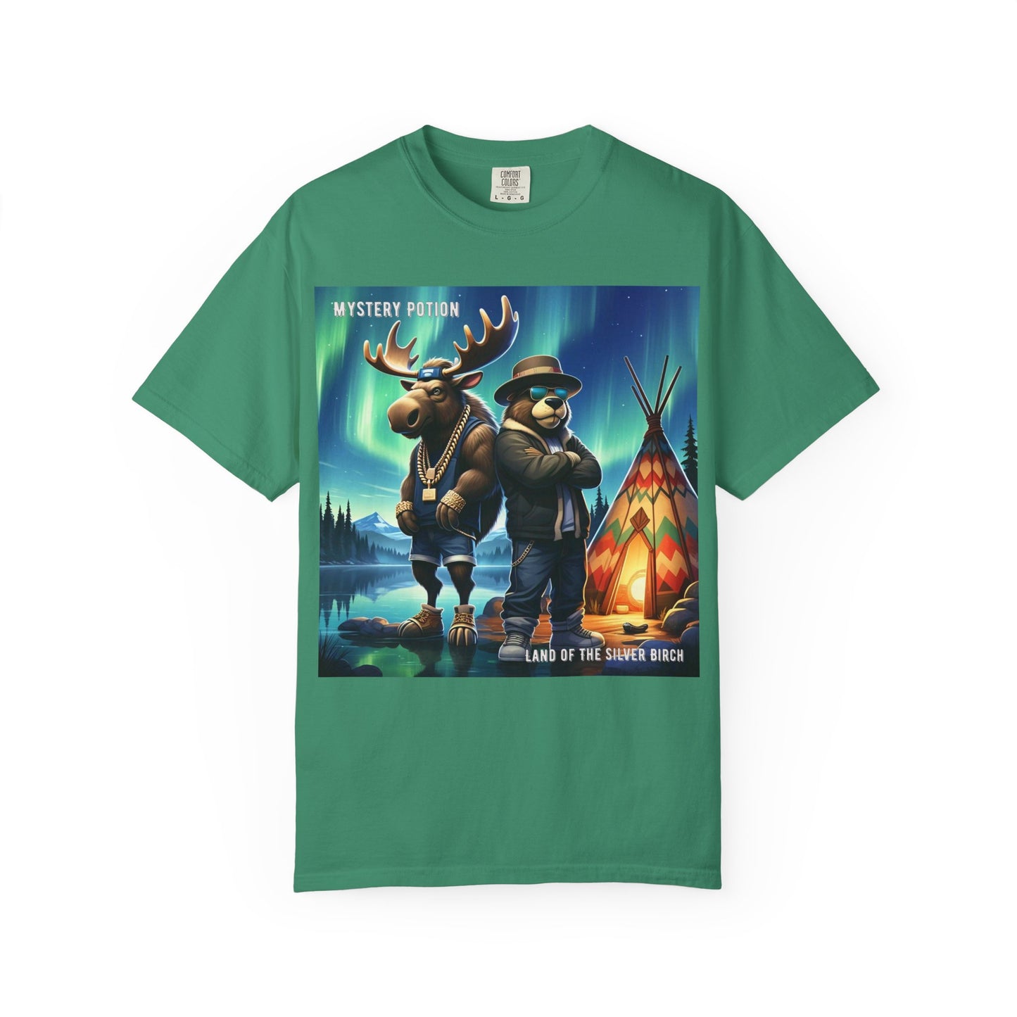 'Land Of The Silver Birch' by Mystery Potion,  Unisex Garment-Dyed T-shirt