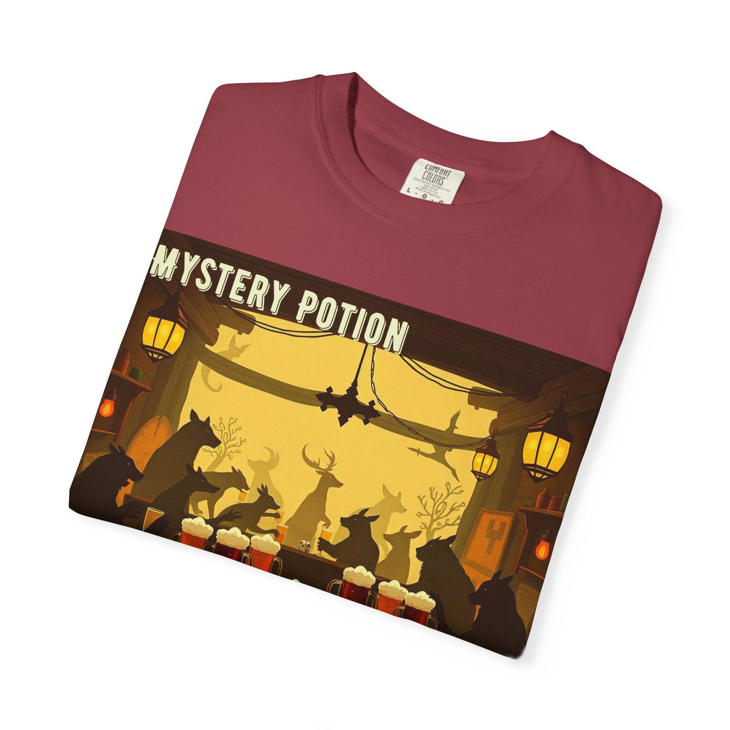 'When We Are In The Tavern' by Mystery Potion, Party T-Shirt, Unisex Garment-Dyed Tee for Tavern Lovers, Fun Drinking Wear, Retro Bar Apparel, Unique Gift for Celebrations