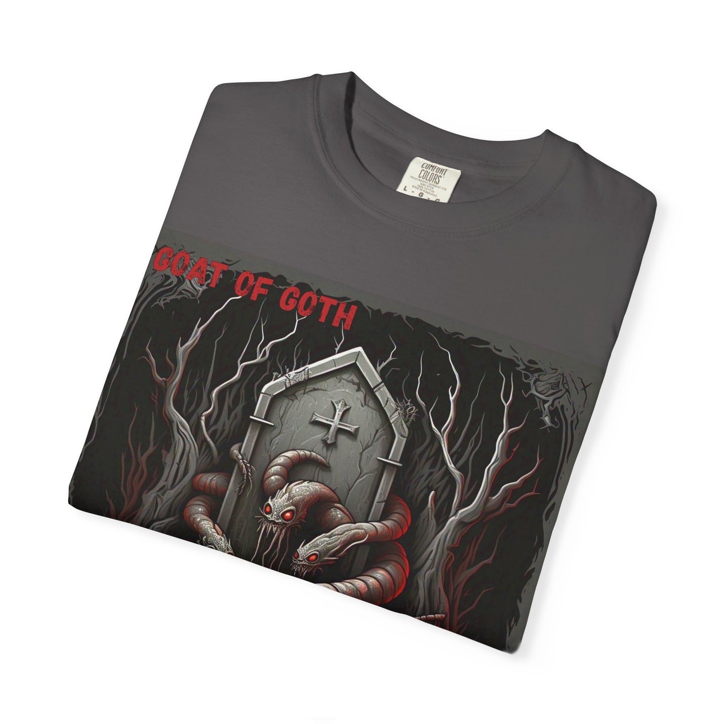 'Ignis An Terra' by GOAT of Goth, Gothic Graphic T-Shirt, Dark Aesthetic Tee, Unisex Halloween Shirt, Unique Gift for Horror Lovers, Casual Everyday Wear