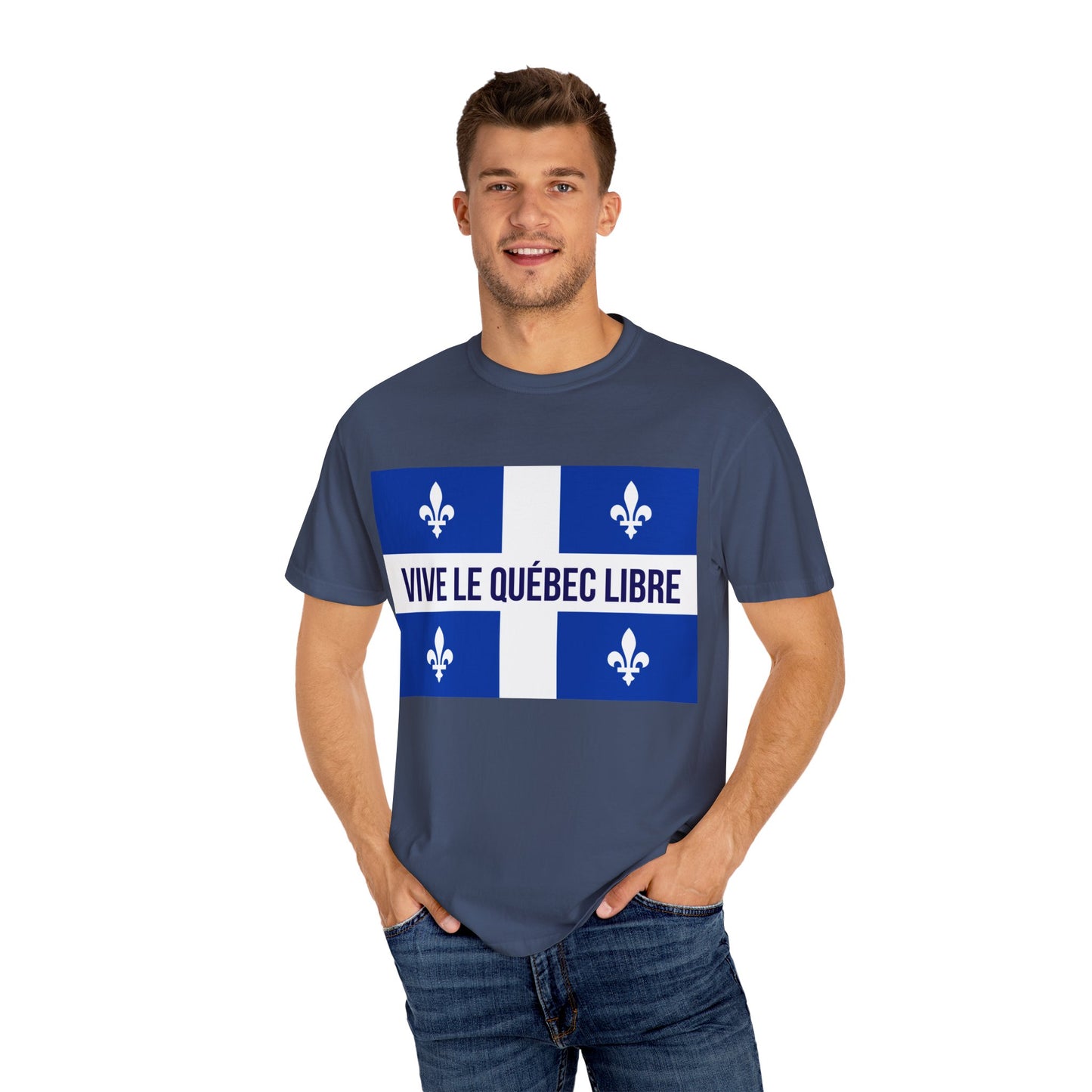 Vive le Québec Libre T-Shirt, Unisex Garment-Dyed Tee for Patriotic Celebrations, Canadian Pride Shirt, Quebec Independence Day [...]