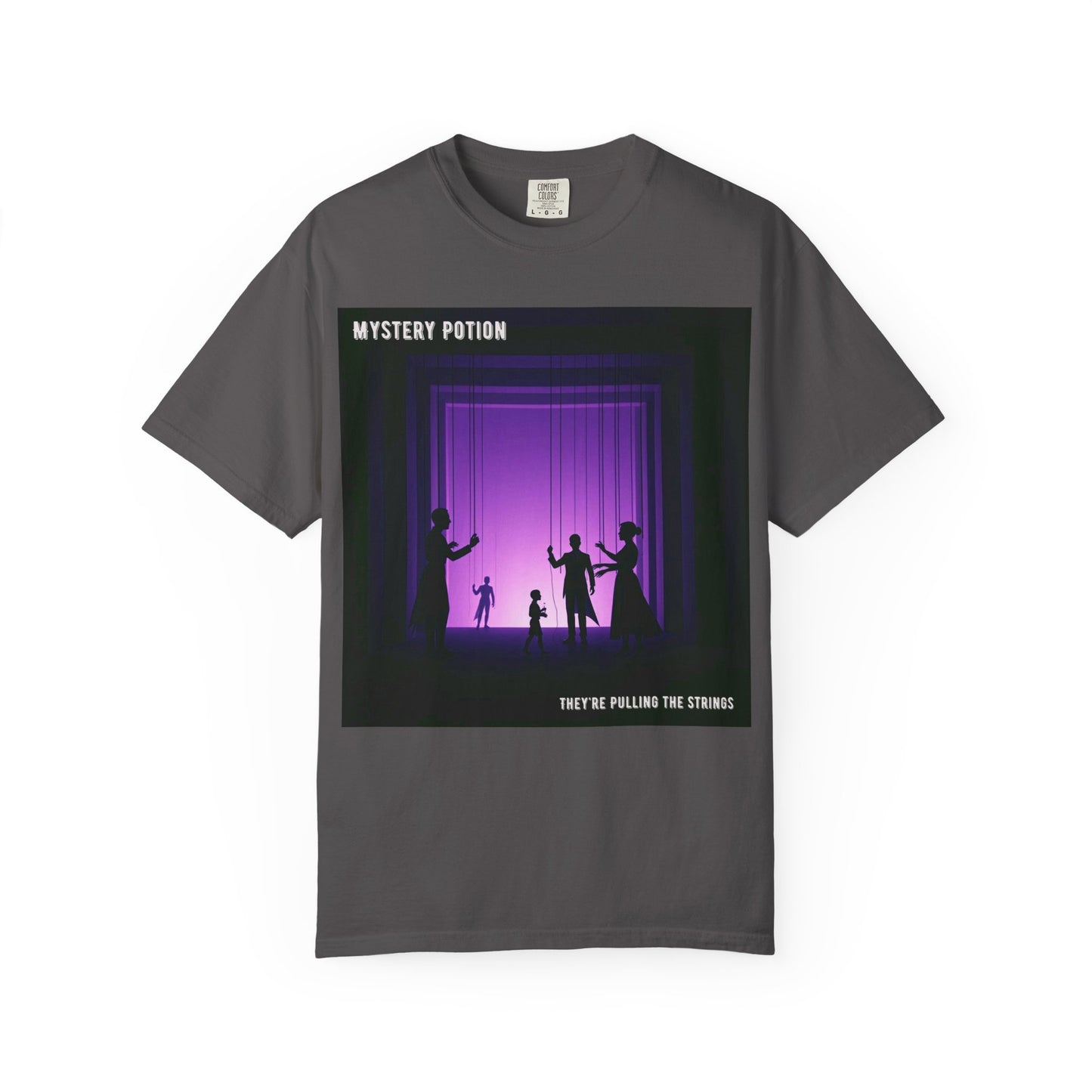 'They're Pulling the Strings' by Mystery Potion, Unisex T-Shirt - Playful Graphic Tee for Creative Souls, Perfect for a Fun Night Out, Gift for Art Lovers, Casual Wear, [...]