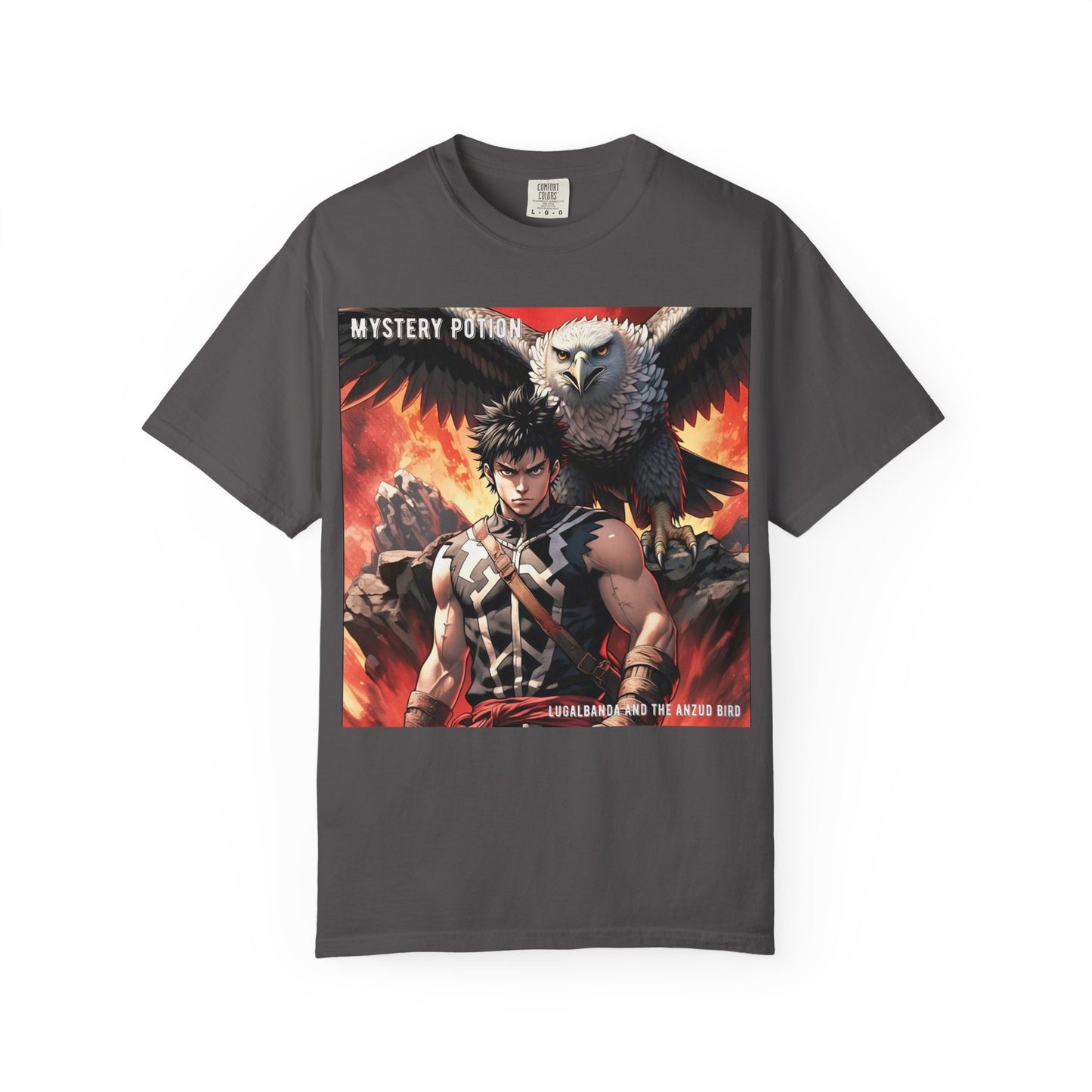 Unisex Anime Graphic T-Shirt, Mystery Potion Art Tee, Vintage Style, Casual Wear, Gift for Fans, Streetwear Apparel