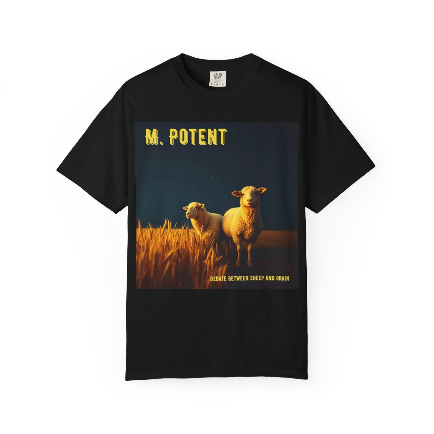 Debate Between Sheep and Grain by M. Potent, Sheep Graphic T-Shirt, Unisex Fashion Top, Farm Life Tee, Gift for Animal Lovers, Casual Everyday Wear