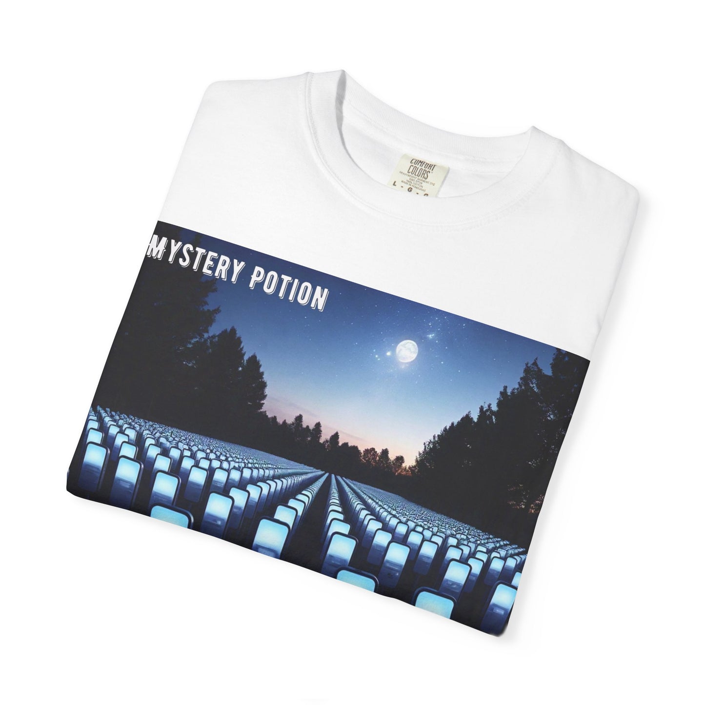 Mystery Potion "Hey Mr. Bot Farmer" Graphic T-Shirt, Unisex Vintage Tee, Perfect for Music Festivals, Casual Wear, Gifts for Him/Her