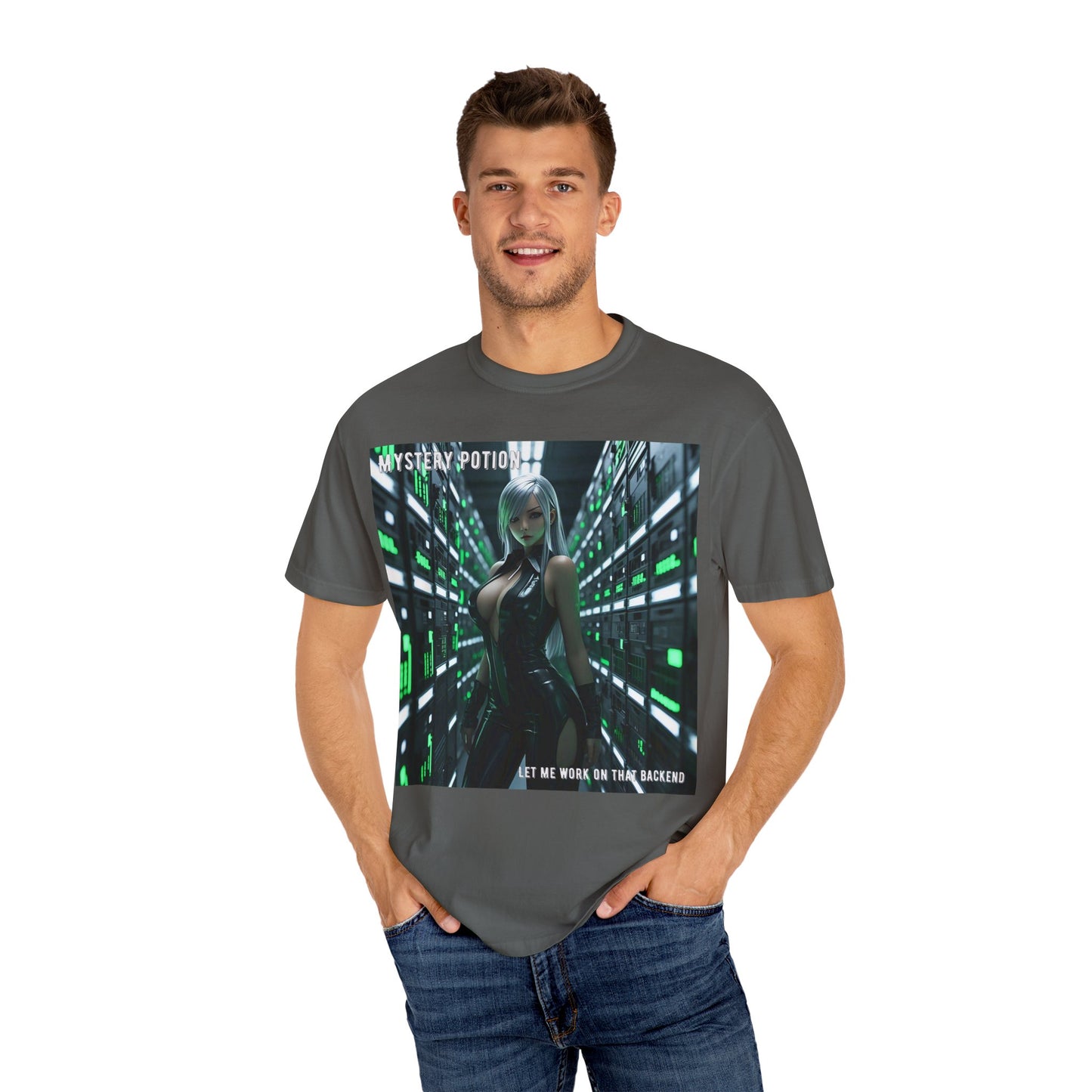 Mystery Potion Unisex T-Shirt, Gamer Tee, Backend Developer Gift, Fun Tech Graphic Shirt, Casual Outfit, Birthday Present
