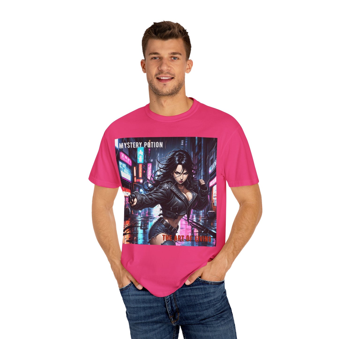 Mystery Potion Art Of Living Graphic T-Shirt, Cool Unisex Tee, Urban Style Apparel, Casual Streetwear, Gift for Gamers, Graphic Tee for Events