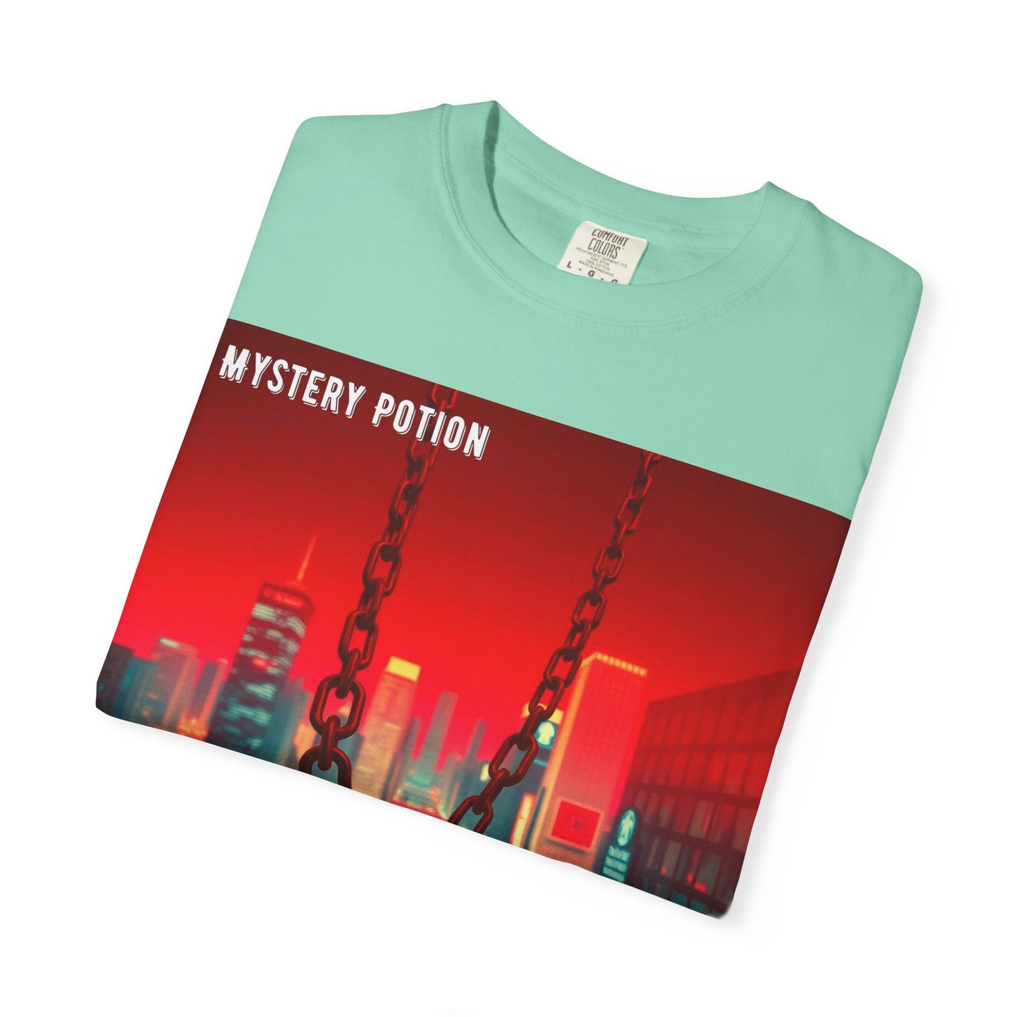 Mystery Potion Urban T-Shirt, Retro Graphic Tee, Unisex Streetwear, Casual Wear, Gift for Art Lovers, Music Festival Apparel