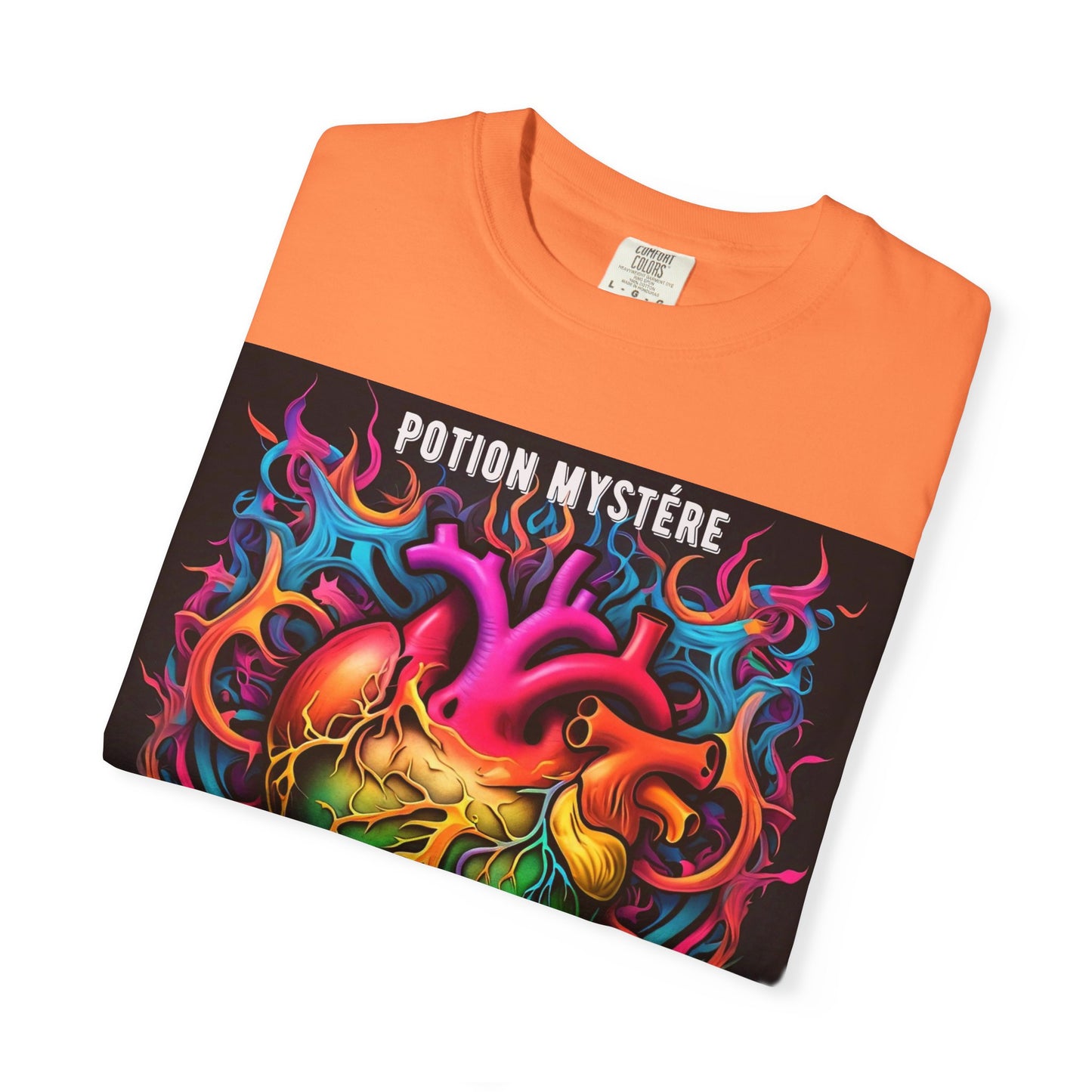 'L'Amour est La Réponse' par Potion Mystére, Mystical Heart Unisex T-Shirt, Colorful Graphic Tee, Boho Style Shirt, Gift for Him/Her, Festival Wear, Potion Mystérie Design