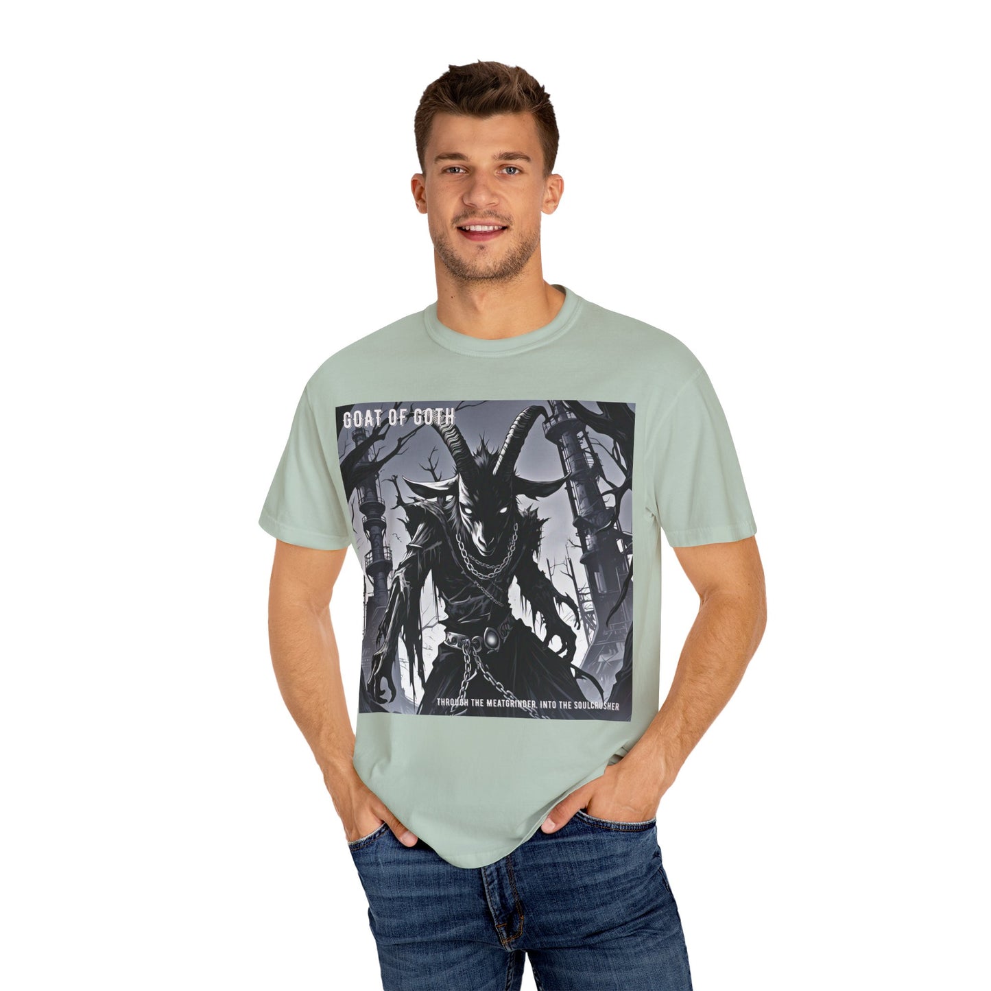 Gothic Graphic T-Shirt, Goat of Goth Tee, Unisex Casual Wear, Alternative Streetwear, Edgy Apparel for Fans, Perfect Gift for Halloween