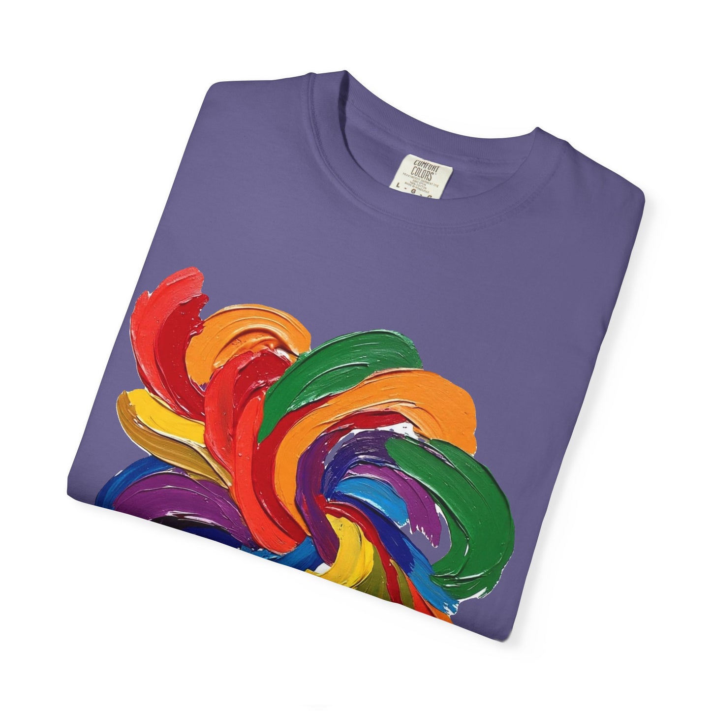 Colorful Swirl Unisex T-Shirt, Vibrant Art Tee, Casual Wear, Gift for Artists, Statement Shirt, Summer Outfit