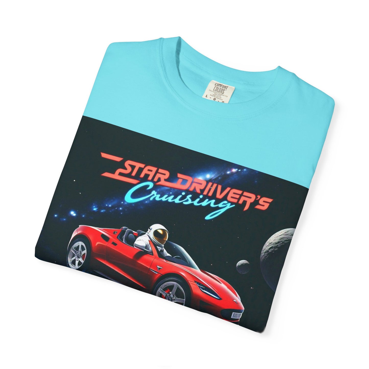 'Star Driver's Cruising' by Mystery Potion, Galaxy Adventure Unisex T-Shirt, Cool Space Tee, Star Driver's Cruise Shirt, Gift for Gamers, Casual Wear, Astronomy Lover