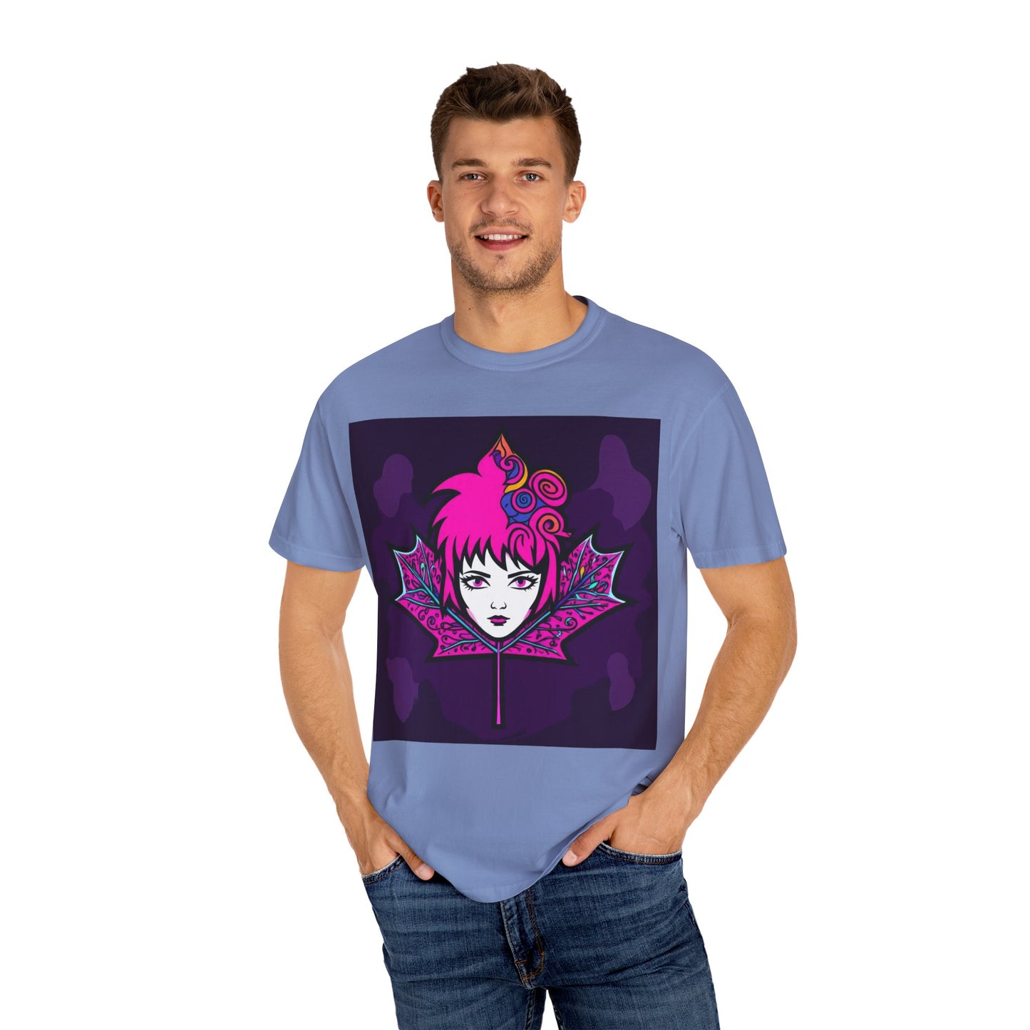 Emily The Maple Leaf Vibrant Graphic Tee: Retro Pop Art T-Shirt, Unique Gift, Casual Wear, Festival Fashion, Fun Style, Unisex Apparel