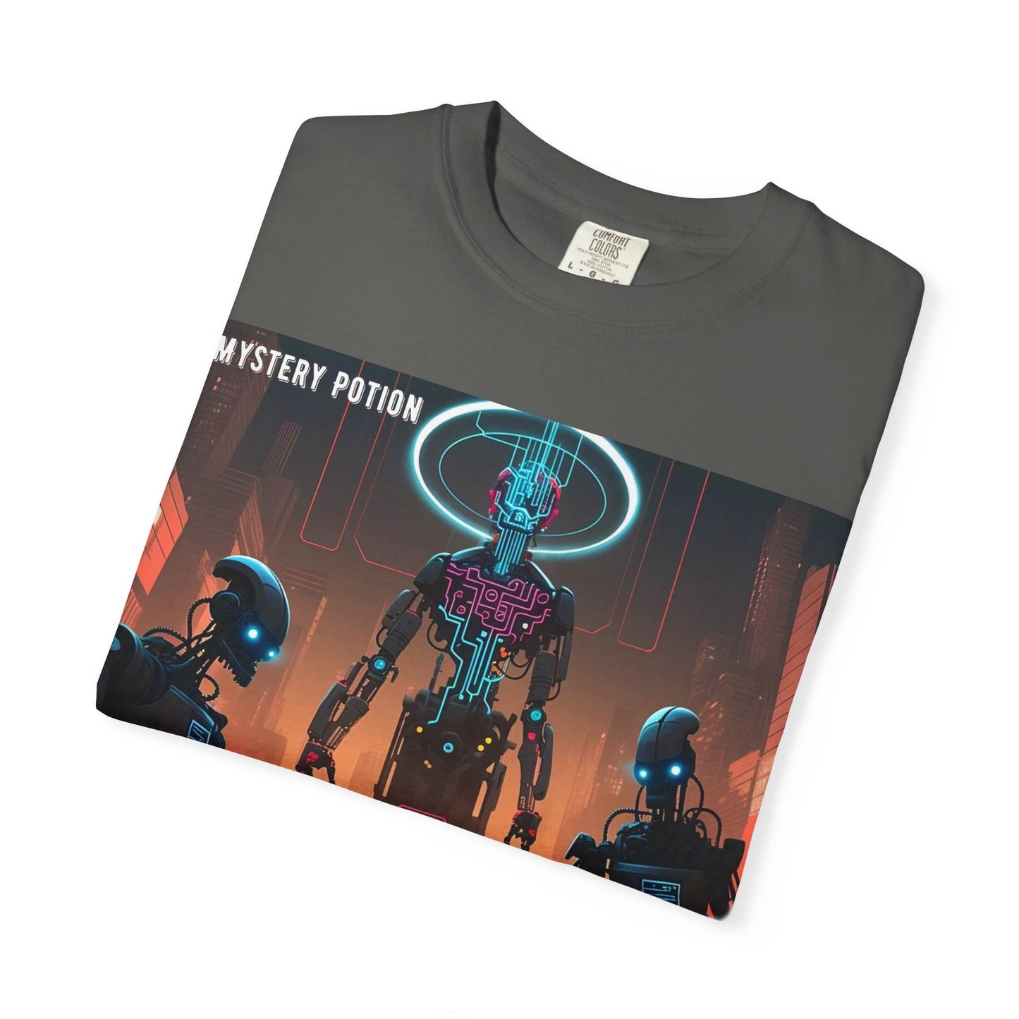 Retro Sci-Fi Graphic T-Shirt, Unisex Casual Tee, Cyberpunk Art Shirt, Gift for Nerds, Vintage Style Tee