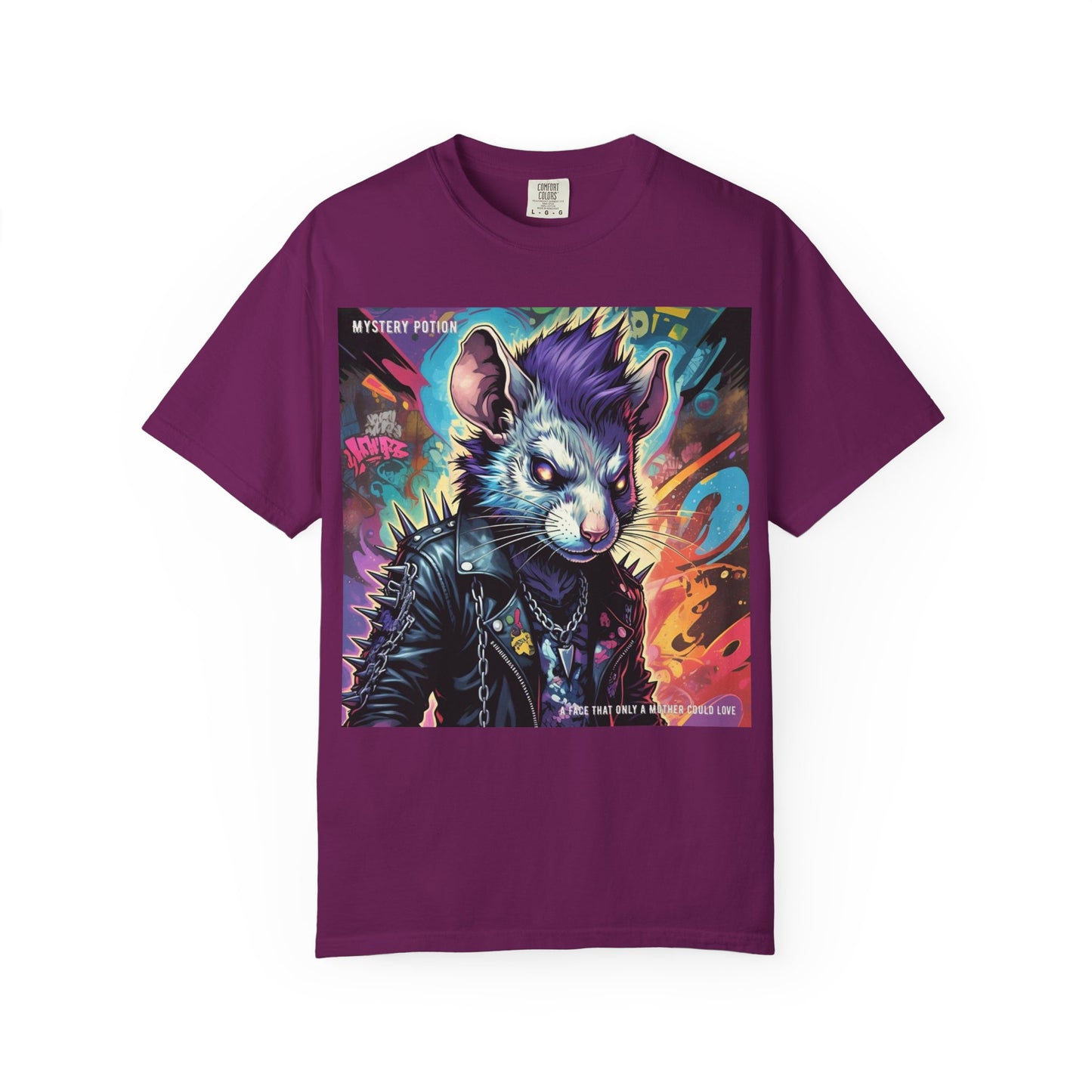Punk Rock Rodent T-Shirt, Unisex Graphic Tee, Edgy Casual Wear, Alternative Fashion, Gift for Music Lovers, Festival Apparel