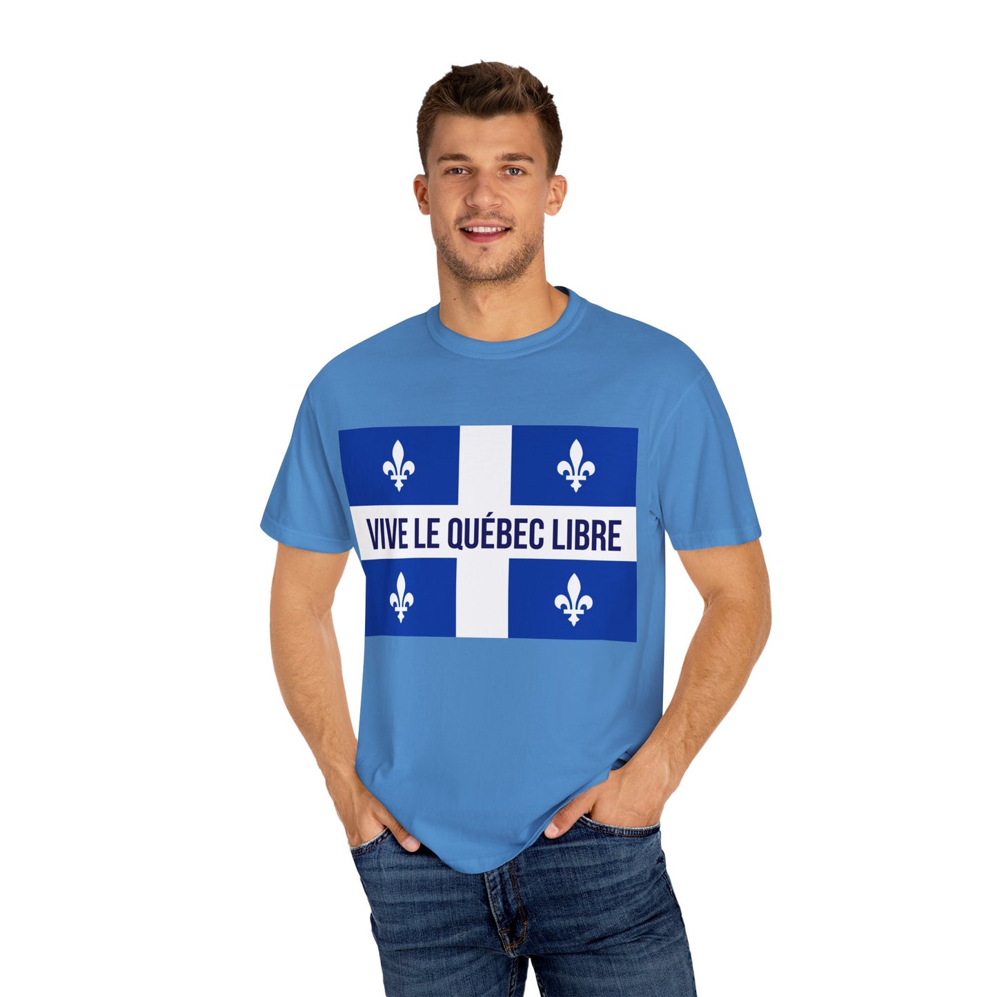 Vive le Québec Libre T-Shirt, Unisex Garment-Dyed Tee for Patriotic Celebrations, Canadian Pride Shirt, Quebec Independence Day [...]