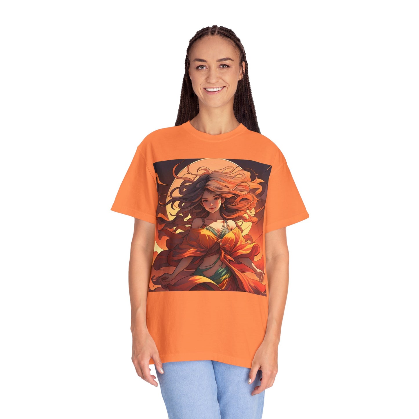 Mystical Autumn Goddess T-shirt, Enchanted Graphic Tee, Boho Style Apparel, Art Inspired Top, Unique Gift for Her, Festival Fashion