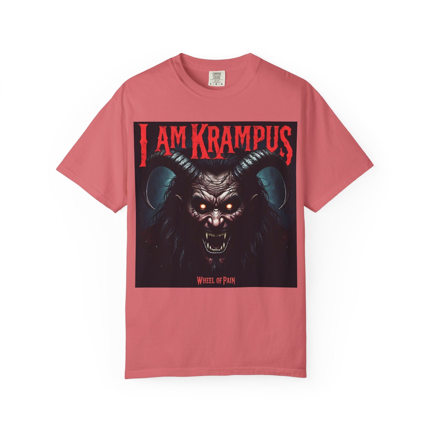 I Am Krampus Unisex Garment-Dyed T-Shirt | Spooky Graphic Tee for Christmas Horror Fans, Gifts, Party Wear, Festival Attire