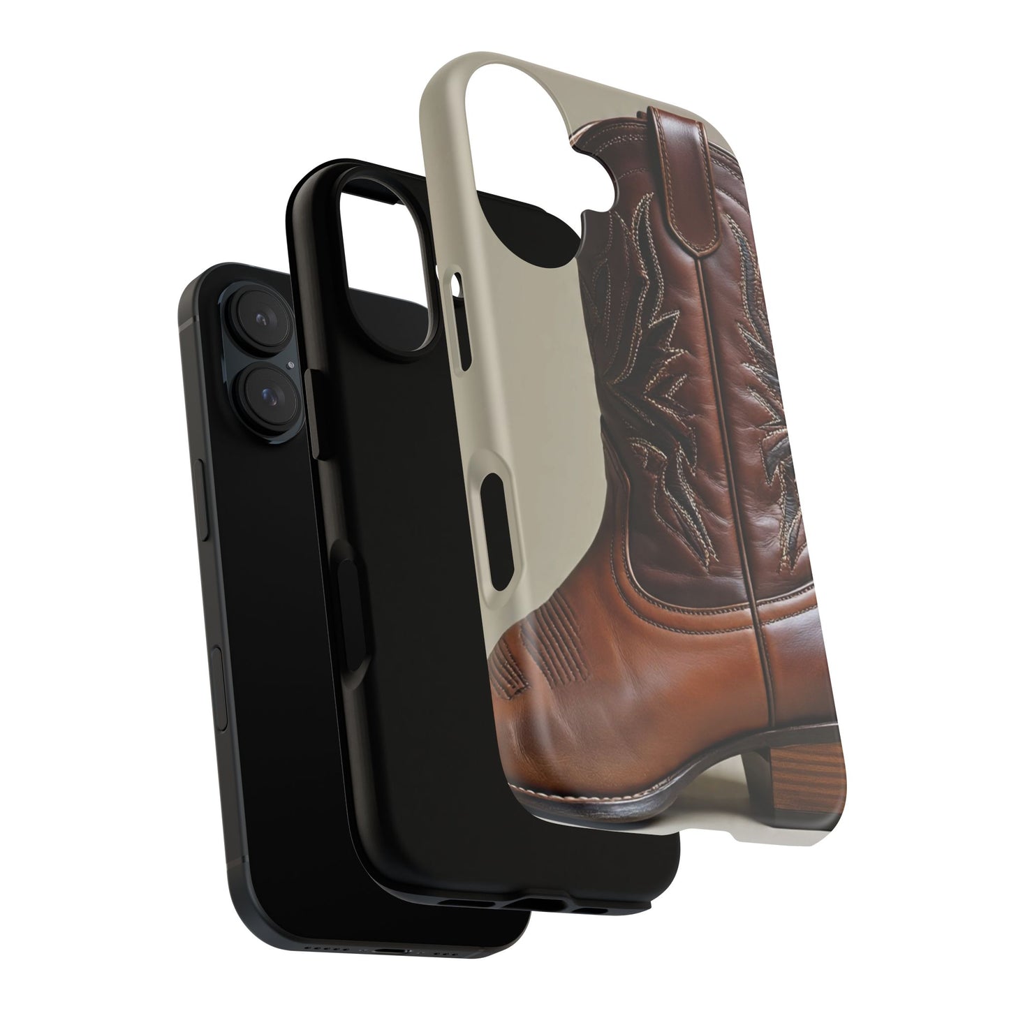 Brown Cowboy Boot Phone Case, Tough Cases, Western Style, Durable Phone Cover, Gift for Cowgirls, Country Music Lovers, Unique Design
