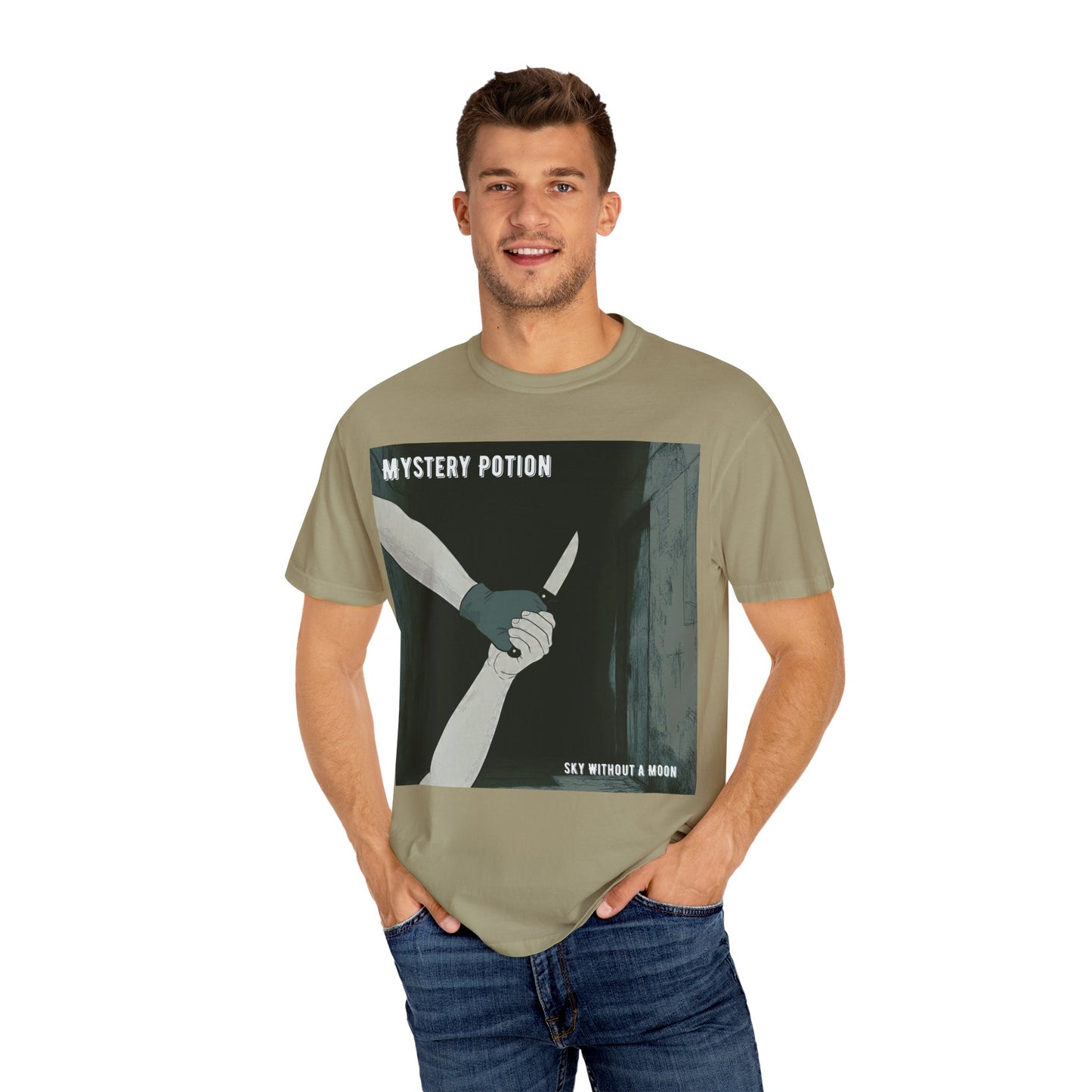 'Sky Without A Moon' by Mystery Potion Graphic Tee | Unisex Casual Wear, Artistic T-shirt, Unique Gift for Friends, Street Style Fashion, Gift for Occasions