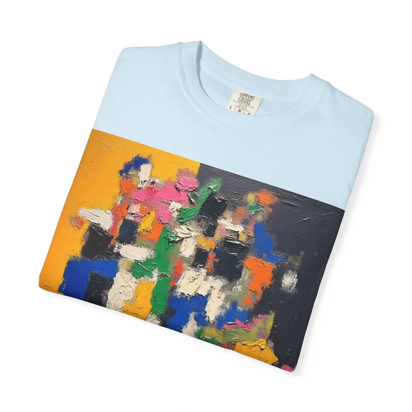 Vibrant Abstract Art Unisex T-Shirt, Colorful Graphic Tee, Casual Wear, Trendy Gift for Art Lovers, Perfect for Summer Festivals