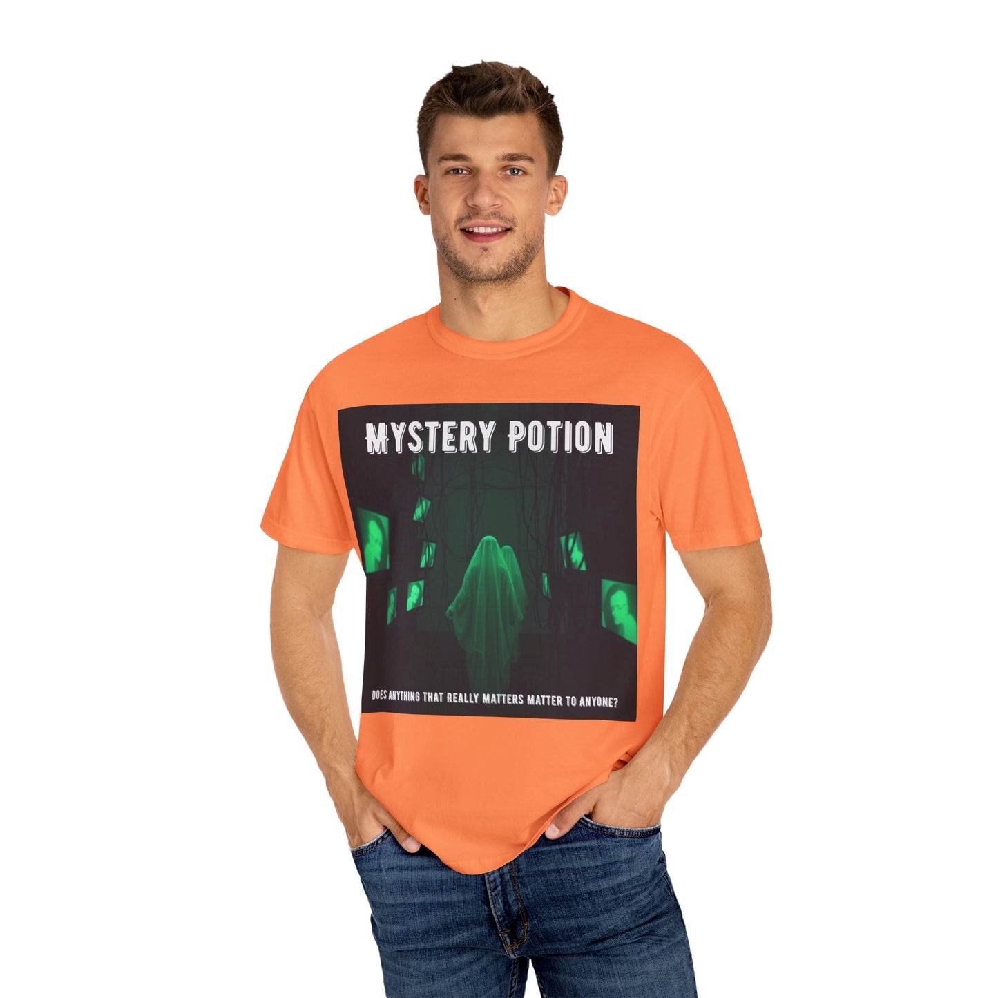 Mystery Potion Unisex T-Shirt | Ghostly Vibe | Perfect for Halloween, Gifts, or Casual Wear, Unique Tee, Spooky Apparel, Graphic Shirt
