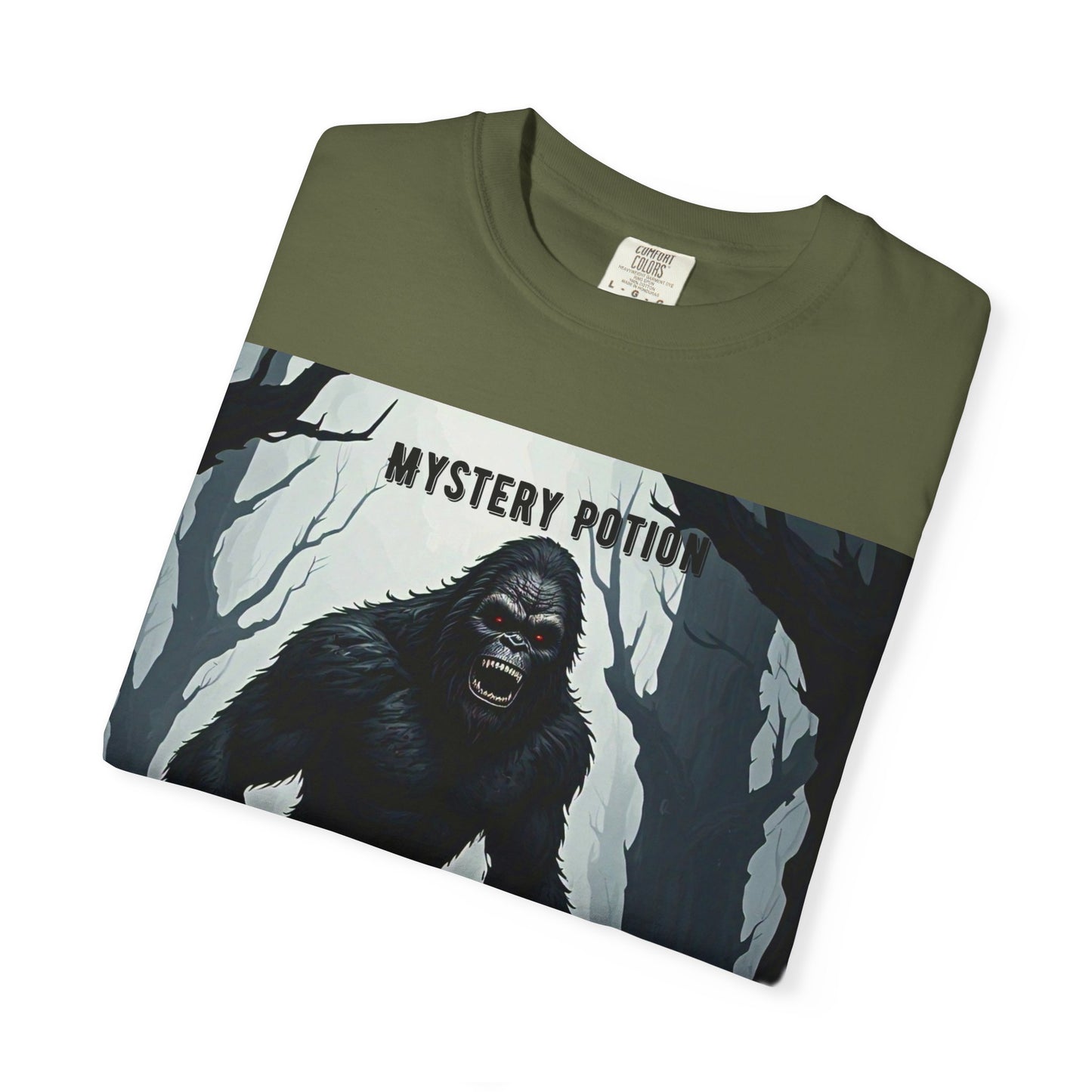 Bigfoot by Mystery Potion T-shirt, Unisex Statement Tee, Gift for Nature Lovers, Outdoor Adventure Shirt, Fun Graphic Tee