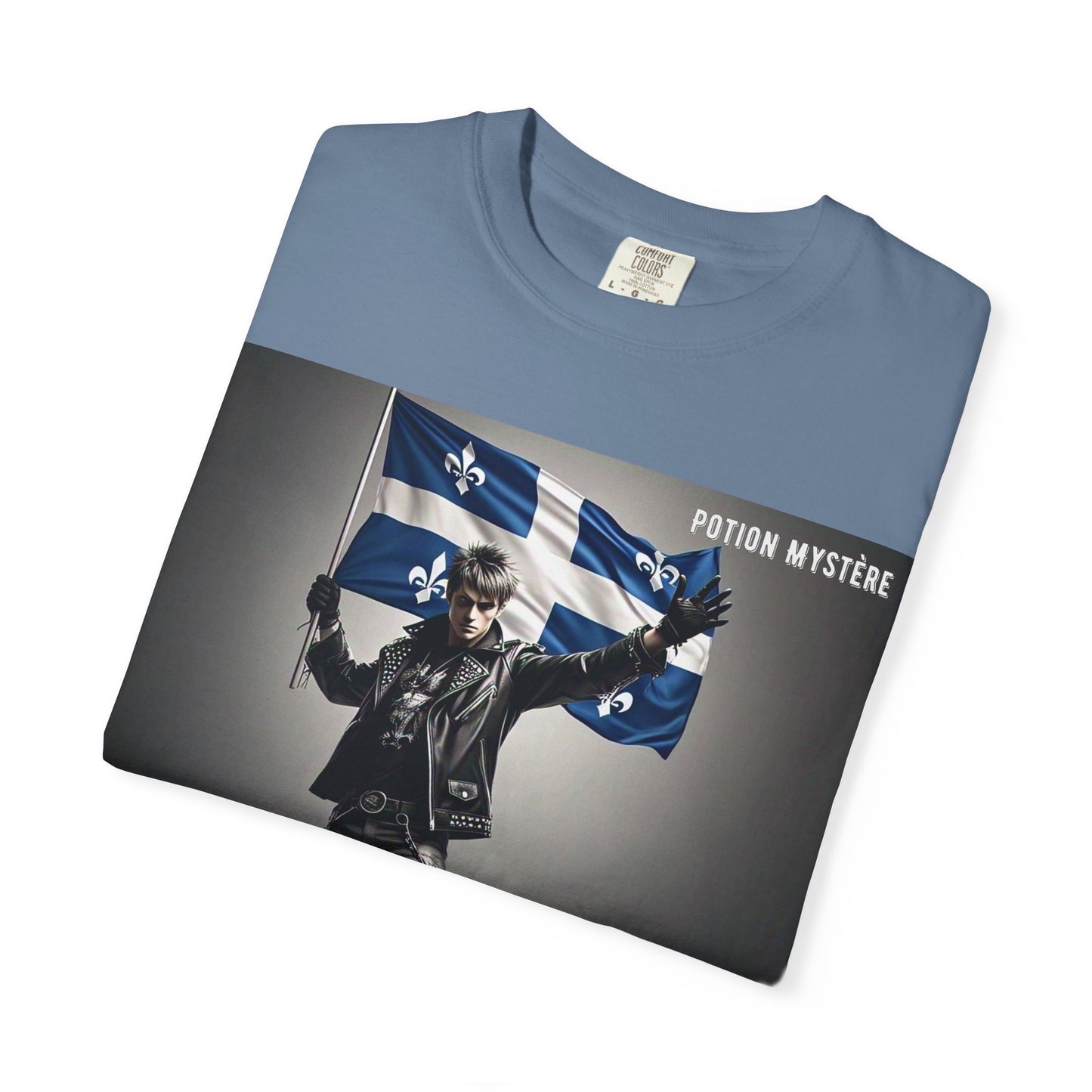 Vibrant Unisex Garment-Dyed T-Shirt, Cozy Casual Wear, Perfect Gift for Men & Women, Statement Tee for Quebec Patriotic Celebrations