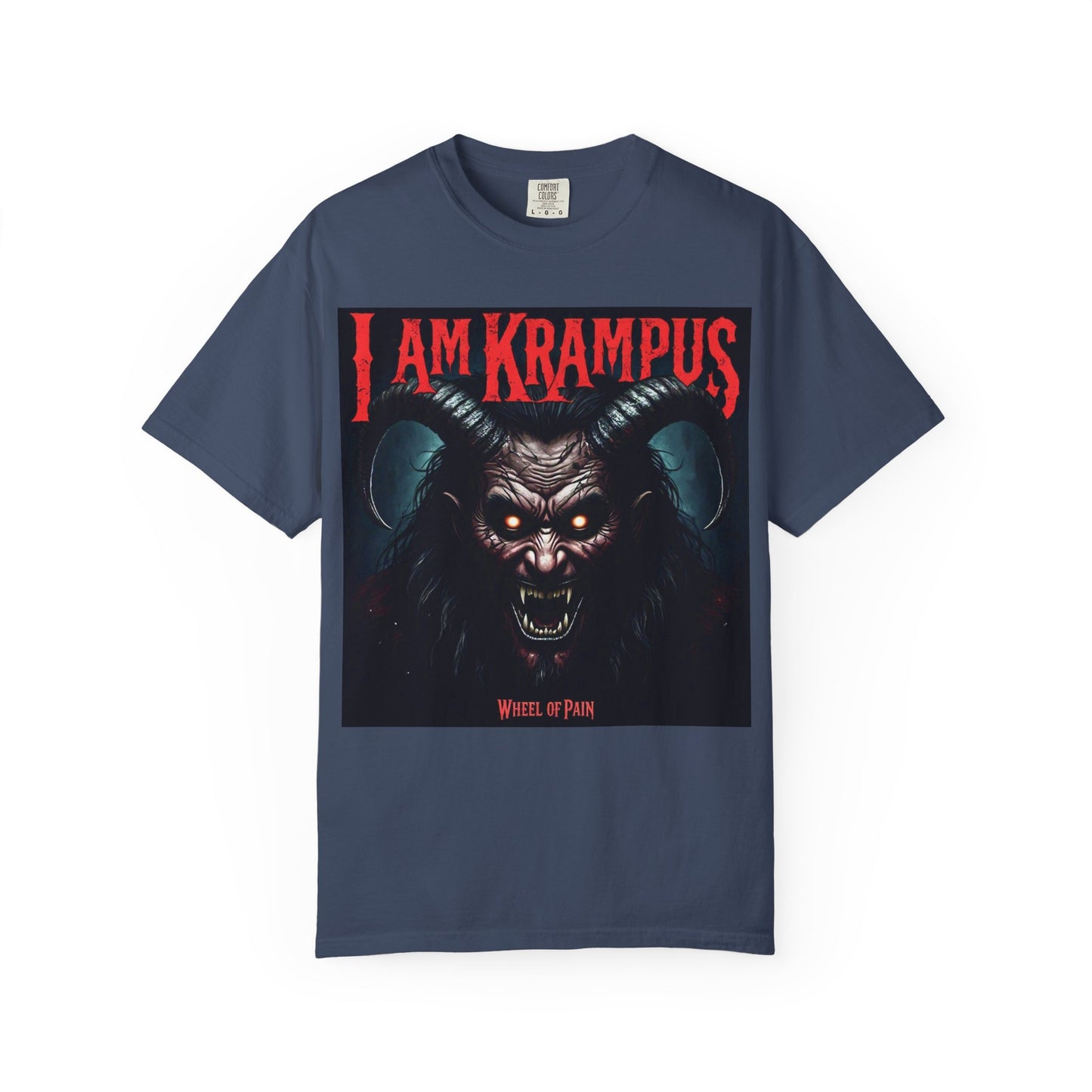 I Am Krampus Unisex Garment-Dyed T-Shirt | Spooky Graphic Tee for Christmas Horror Fans, Gifts, Party Wear, Festival Attire
