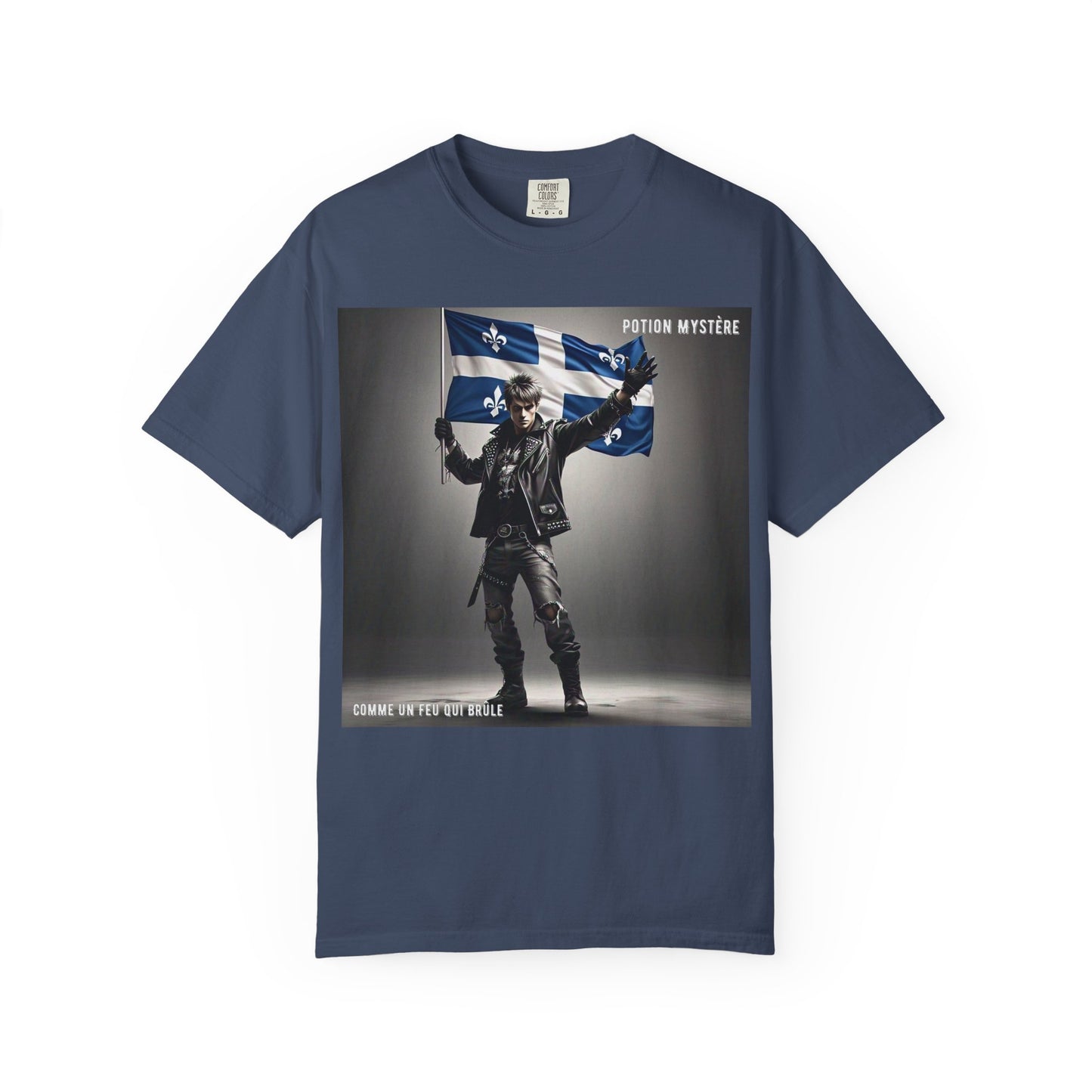 Vibrant Unisex Garment-Dyed T-Shirt, Cozy Casual Wear, Perfect Gift for Men & Women, Statement Tee for Quebec Patriotic Celebrations