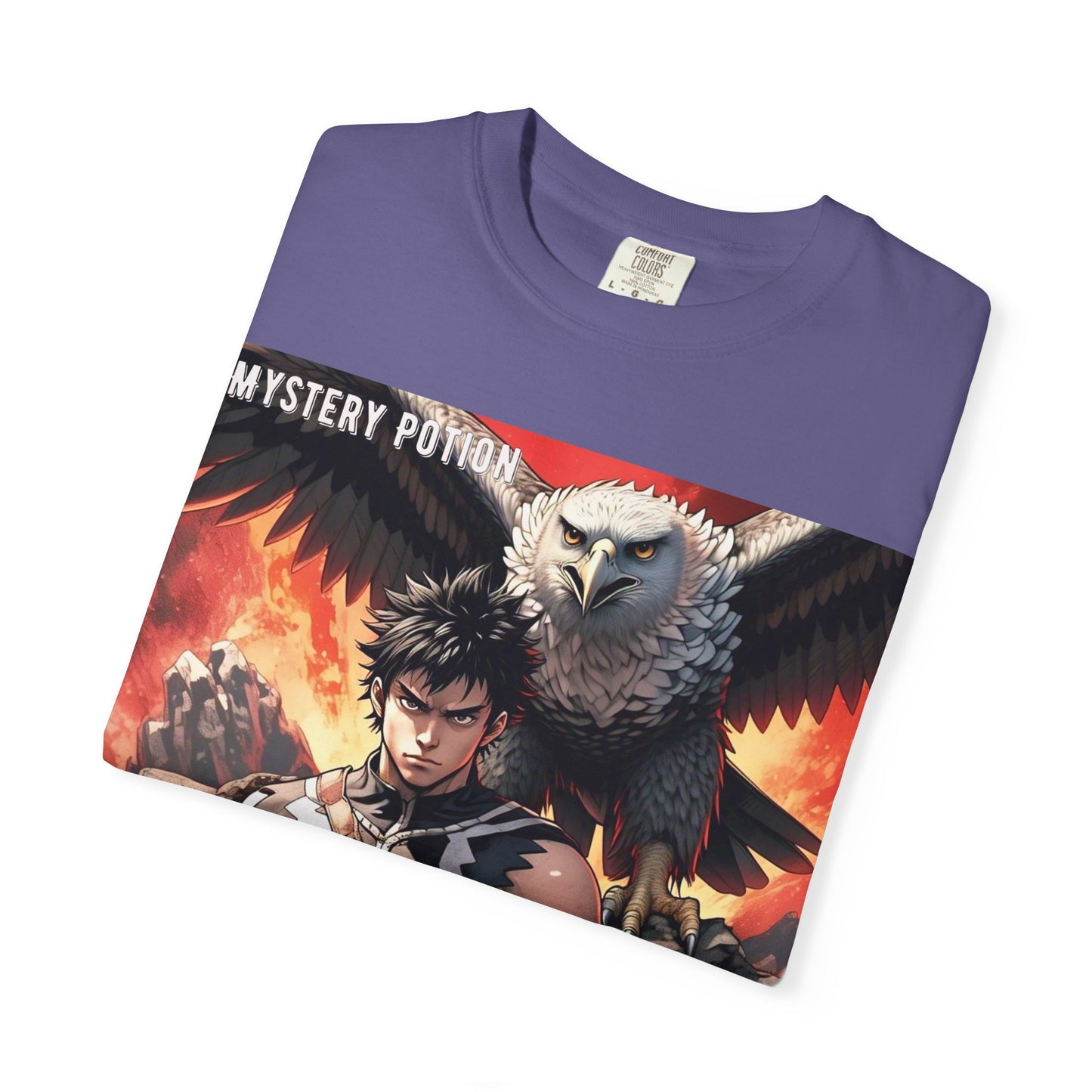 Unisex Anime Graphic T-Shirt, Mystery Potion Art Tee, Vintage Style, Casual Wear, Gift for Fans, Streetwear Apparel