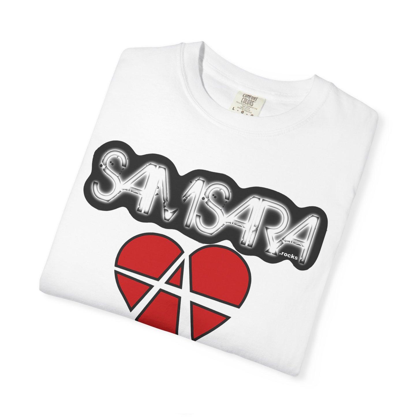 Samsara Heart Permanent Damage Unisex T-Shirt, Trendy Graphic Tee, Streetwear Style, Casual Apparel, Perfect for Music Festivals, Unique Gift Idea