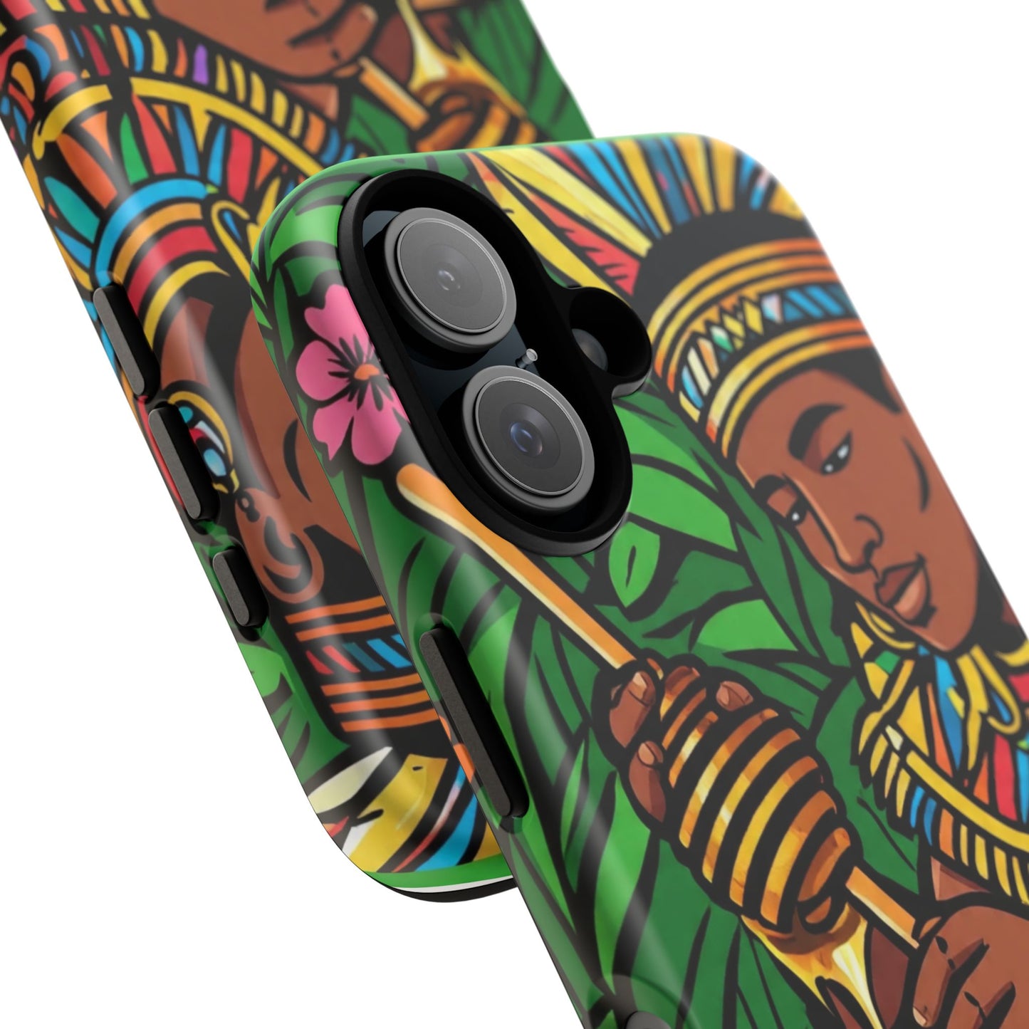 Honey Collecting African Vibrant Phone Case with Artistic Design, Tough Cases, Colorful Mobile Protector, Unique Gift for Her, Nature Lover's Accessory, [...]
