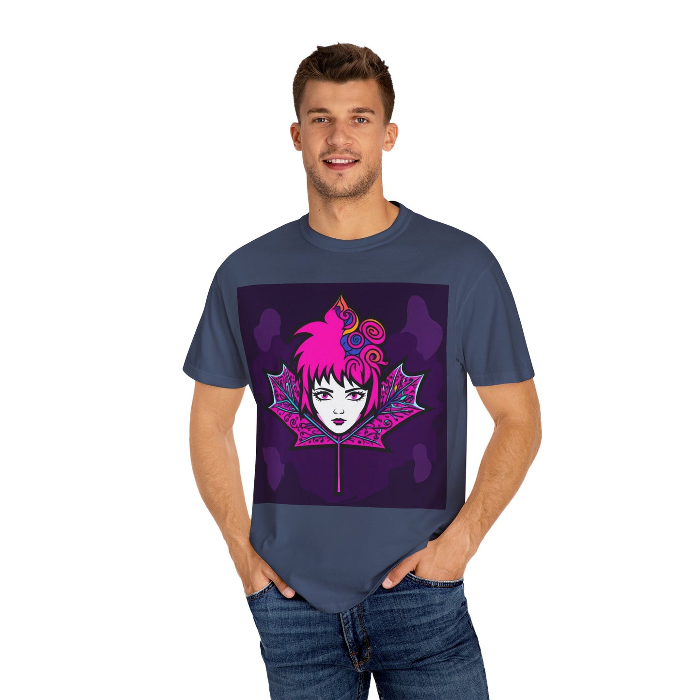 Emily The Maple Leaf Vibrant Graphic Tee: Retro Pop Art T-Shirt, Unique Gift, Casual Wear, Festival Fashion, Fun Style, Unisex Apparel