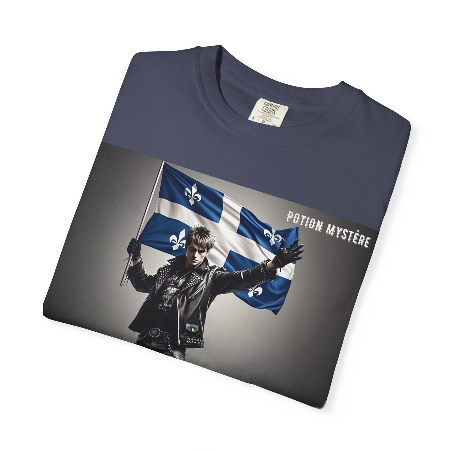 Vibrant Unisex Garment-Dyed T-Shirt, Cozy Casual Wear, Perfect Gift for Men & Women, Statement Tee for Quebec Patriotic Celebrations