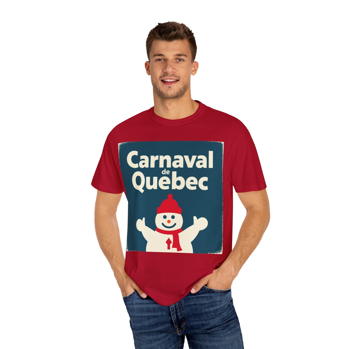 Quebec Carnaval Unisex T-Shirt, Winter Festival Tee, Handmade Vacation Souvenir, Holiday Gift Apparel, Quebec Celebration Shirt