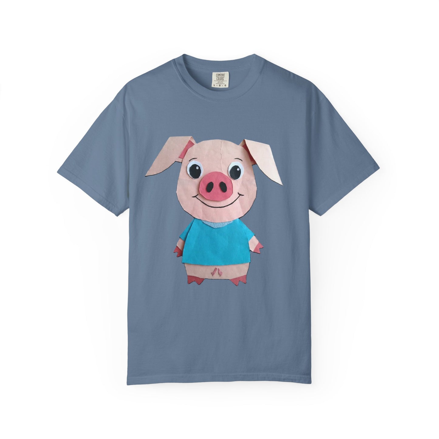 Cute Pig Character T-Shirt, Animal Lover Gift, Funny Graphic Tee, Casual Wear, Farm Themed Shirt