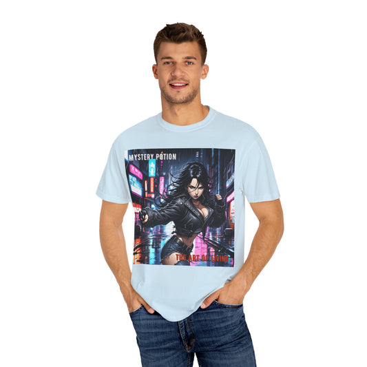 Mystery Potion Art Of Living Graphic T-Shirt, Cool Unisex Tee, Urban Style Apparel, Casual Streetwear, Gift for Gamers, Graphic Tee for Events