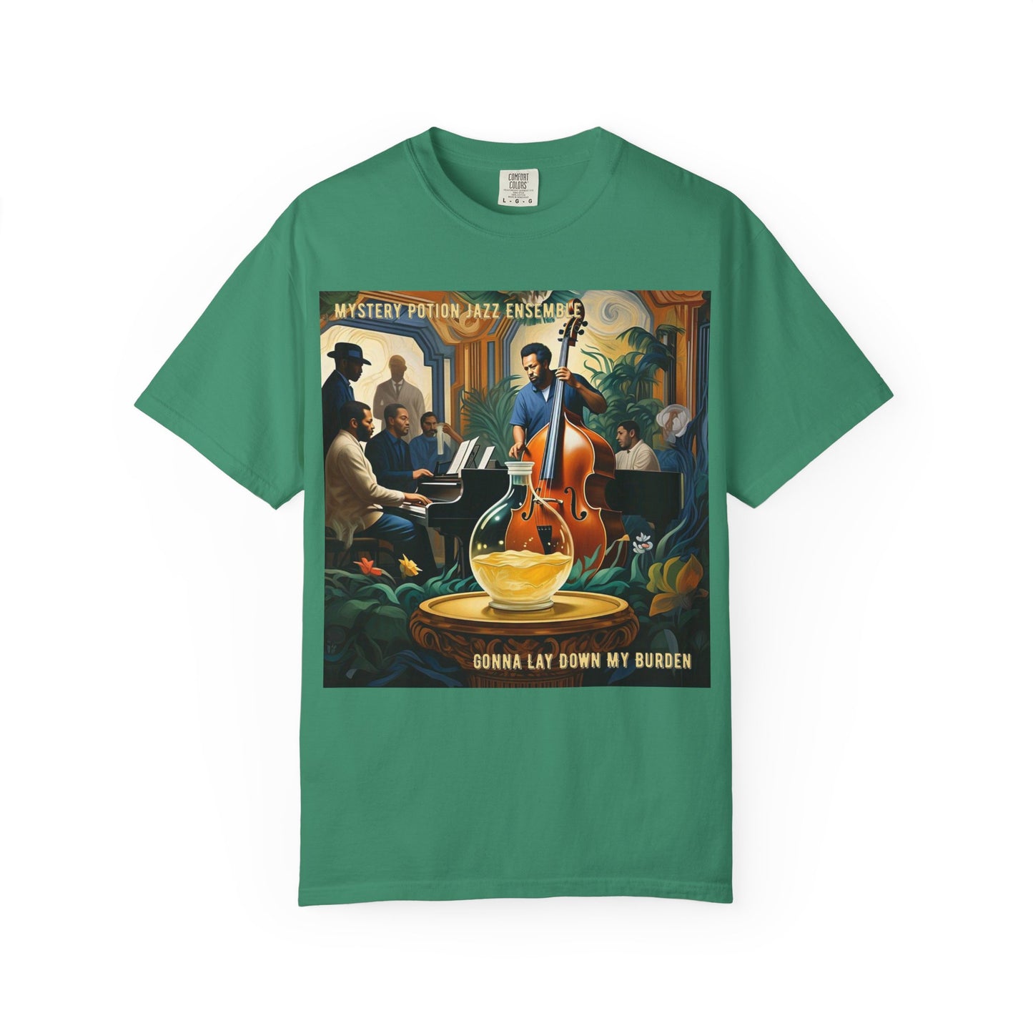 Mystery Potion Jazz Ensemble T-shirt | Unisex Music Lover Tee, Gift for Jazz Fans, Vintage Style Shirt, Casual Wear, Unique Music Apparel