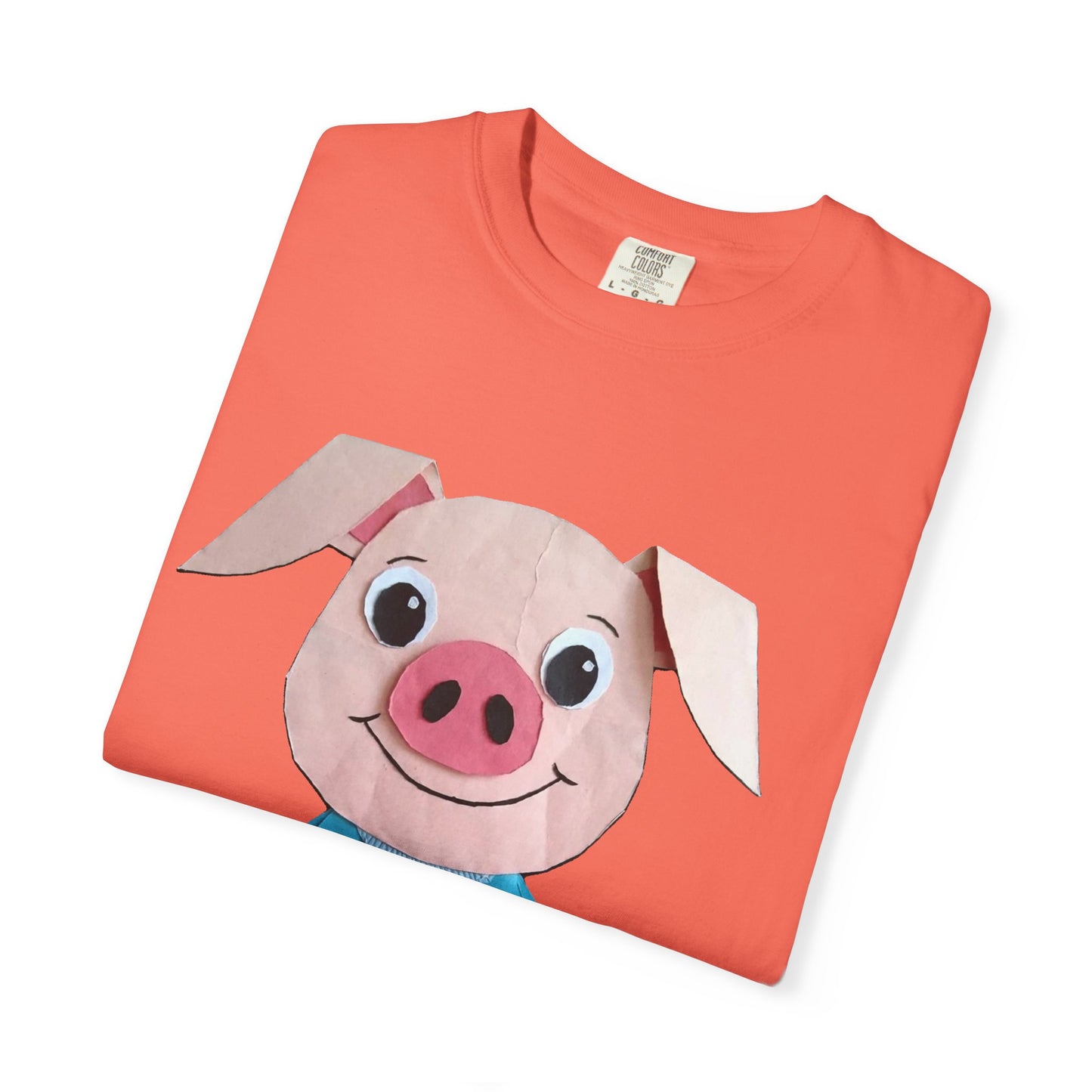 Cute Pig Character T-Shirt, Animal Lover Gift, Funny Graphic Tee, Casual Wear, Farm Themed Shirt
