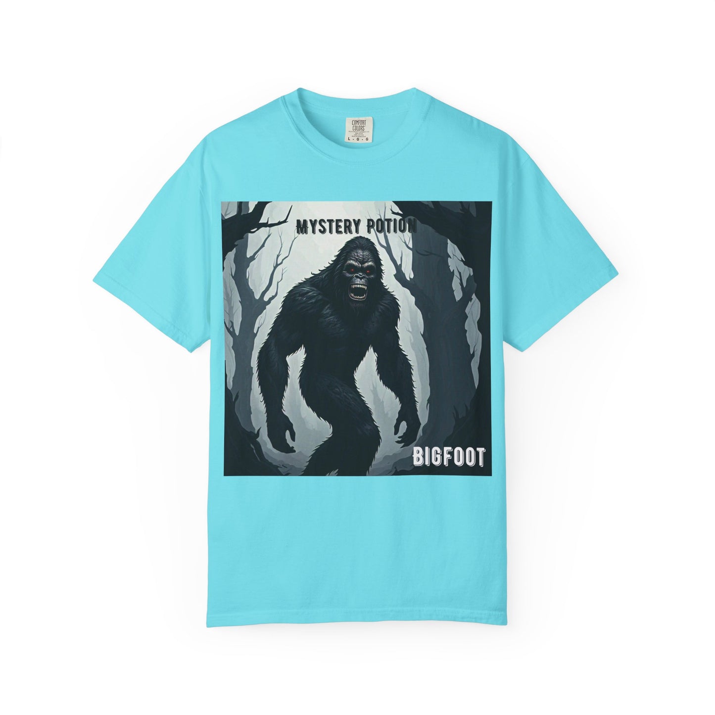 Bigfoot by Mystery Potion T-shirt, Unisex Statement Tee, Gift for Nature Lovers, Outdoor Adventure Shirt, Fun Graphic Tee