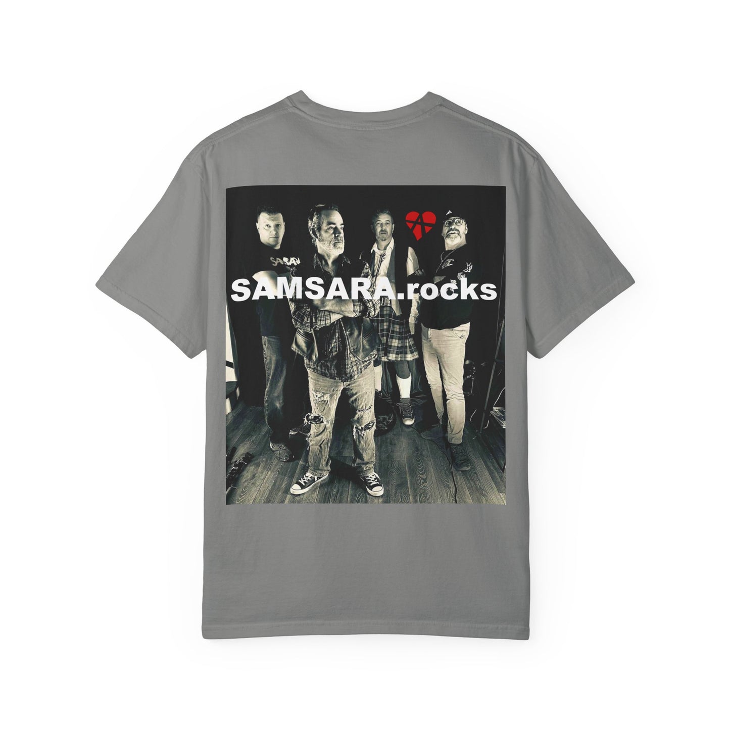 Samsara Unisex T-Shirt, Band Picture on back, Comfortable Graphic Shirt for Music Lovers, Perfect for Concerts, Gifts for Friends, Casual Wear, Street Style