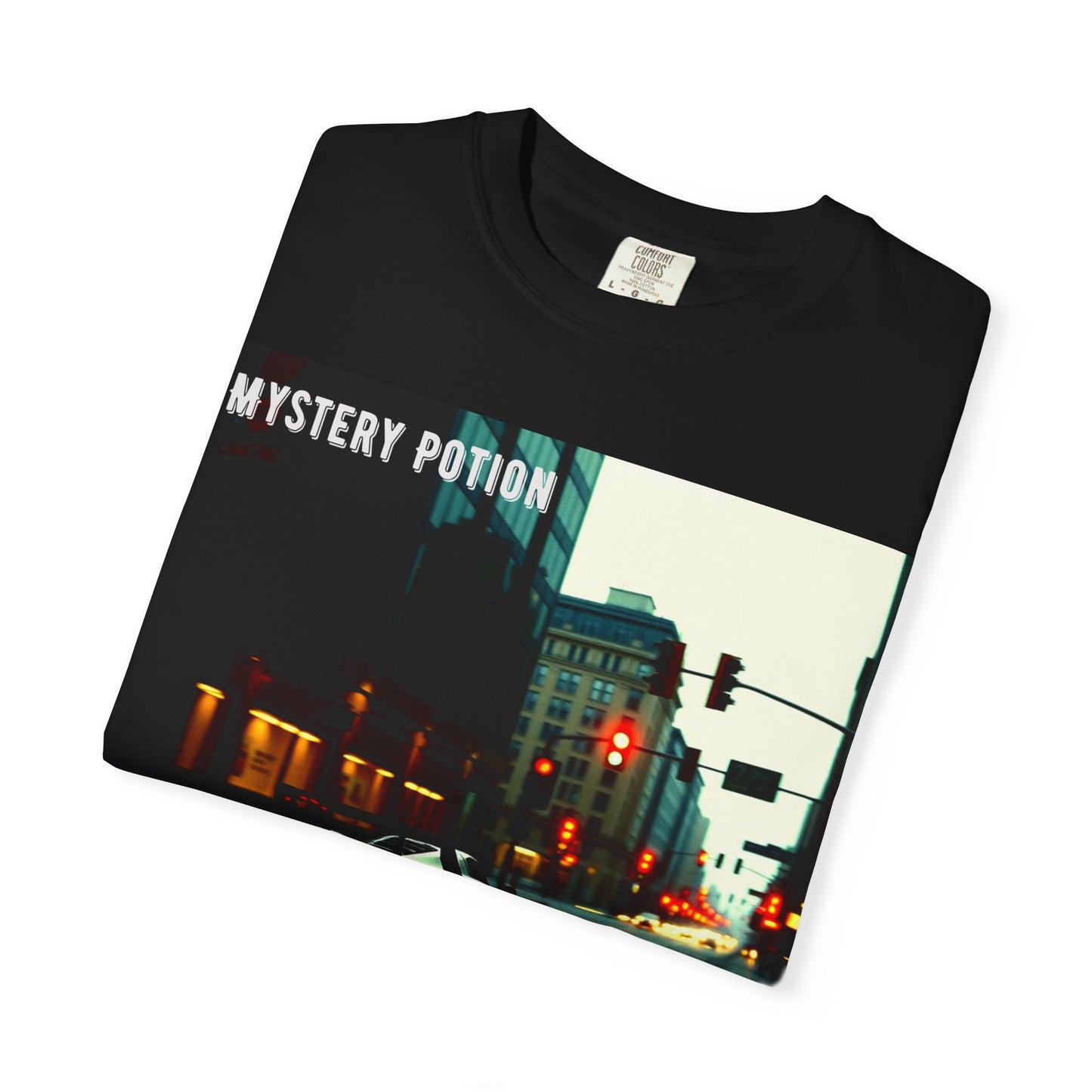 'Red Light Stop, Green Light Burn' by Mystery Potion Urban Vibe T-Shirt, Street Art T-Shirt, Fashion Tee, Gift for Art Lovers, Unisex Cotton Shirt, Unique Graphic Tee